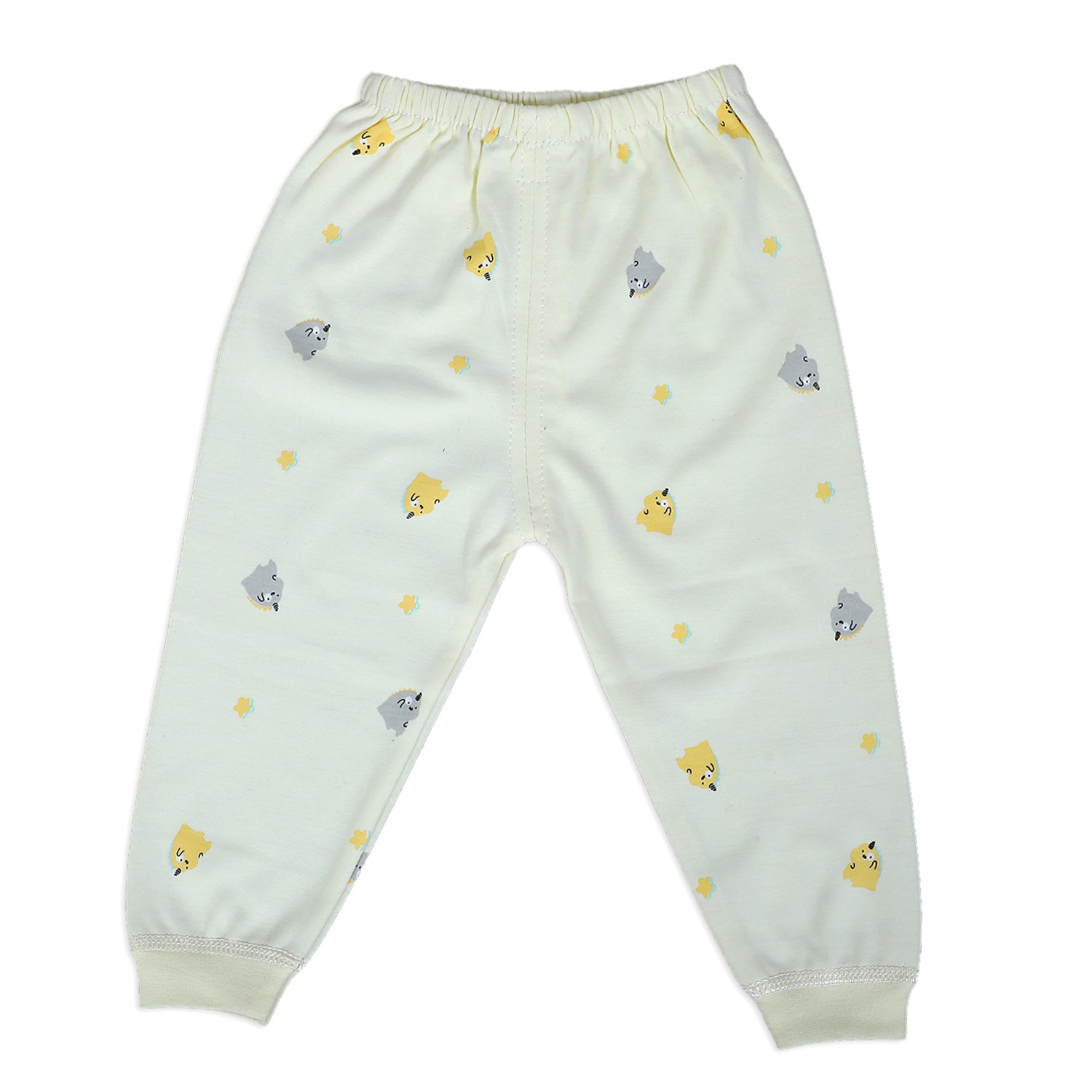Unicorn Full Sleeves 2 Piece Buttoned Pyjama Set Night Suit - Yellow - Baby Moo