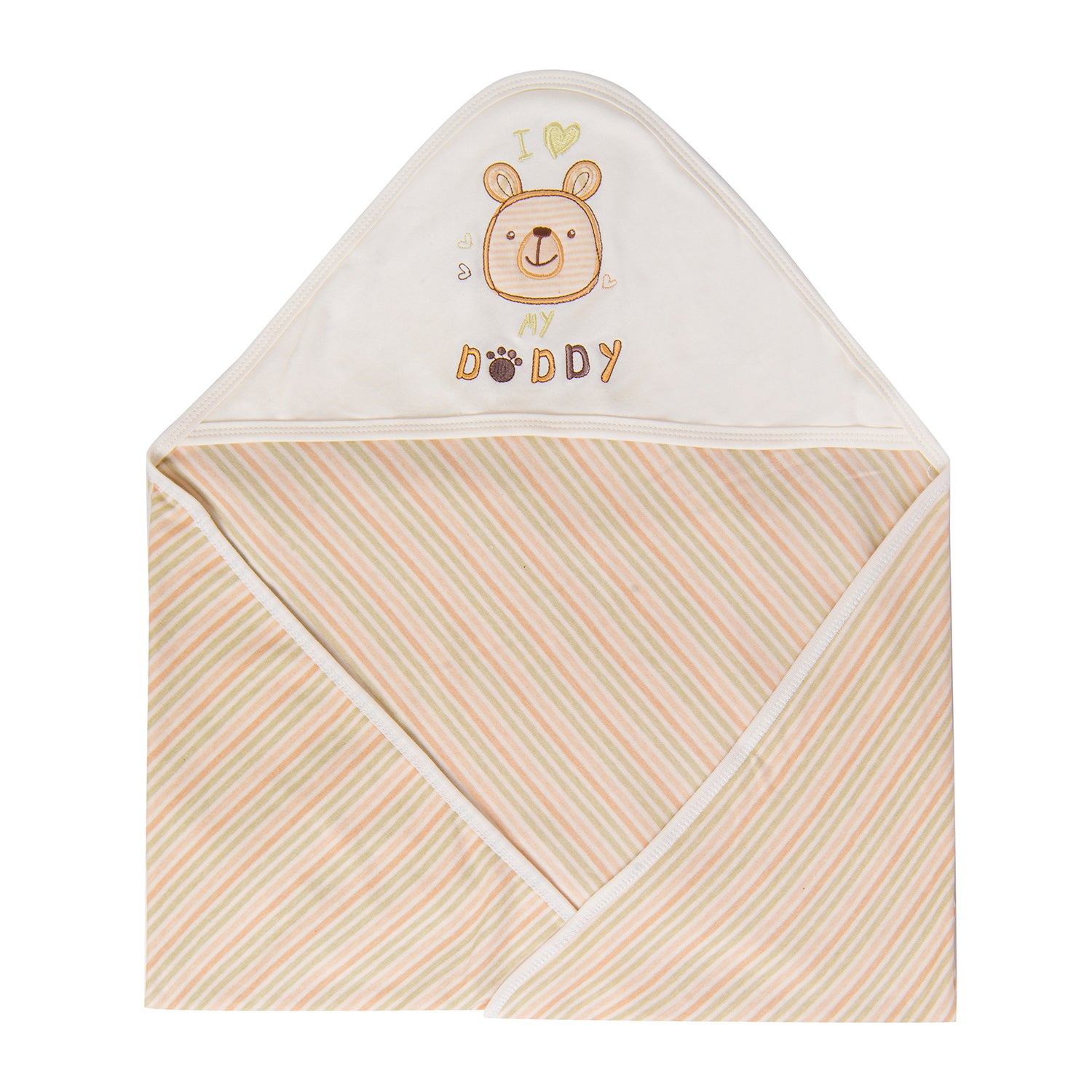 Hooded Wrapper 100% Cotton I Love My Daddy Multicolour - Baby Moo