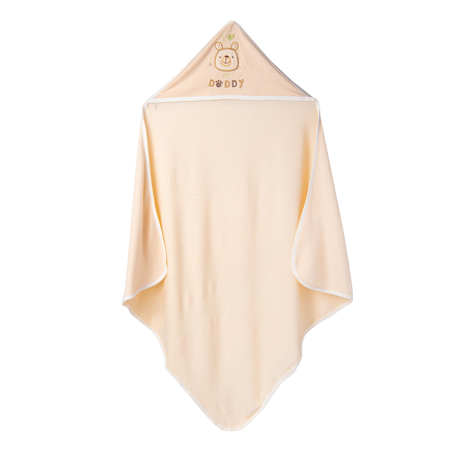 Hooded Wrapper 100% Cotton I Love My Daddy Beige