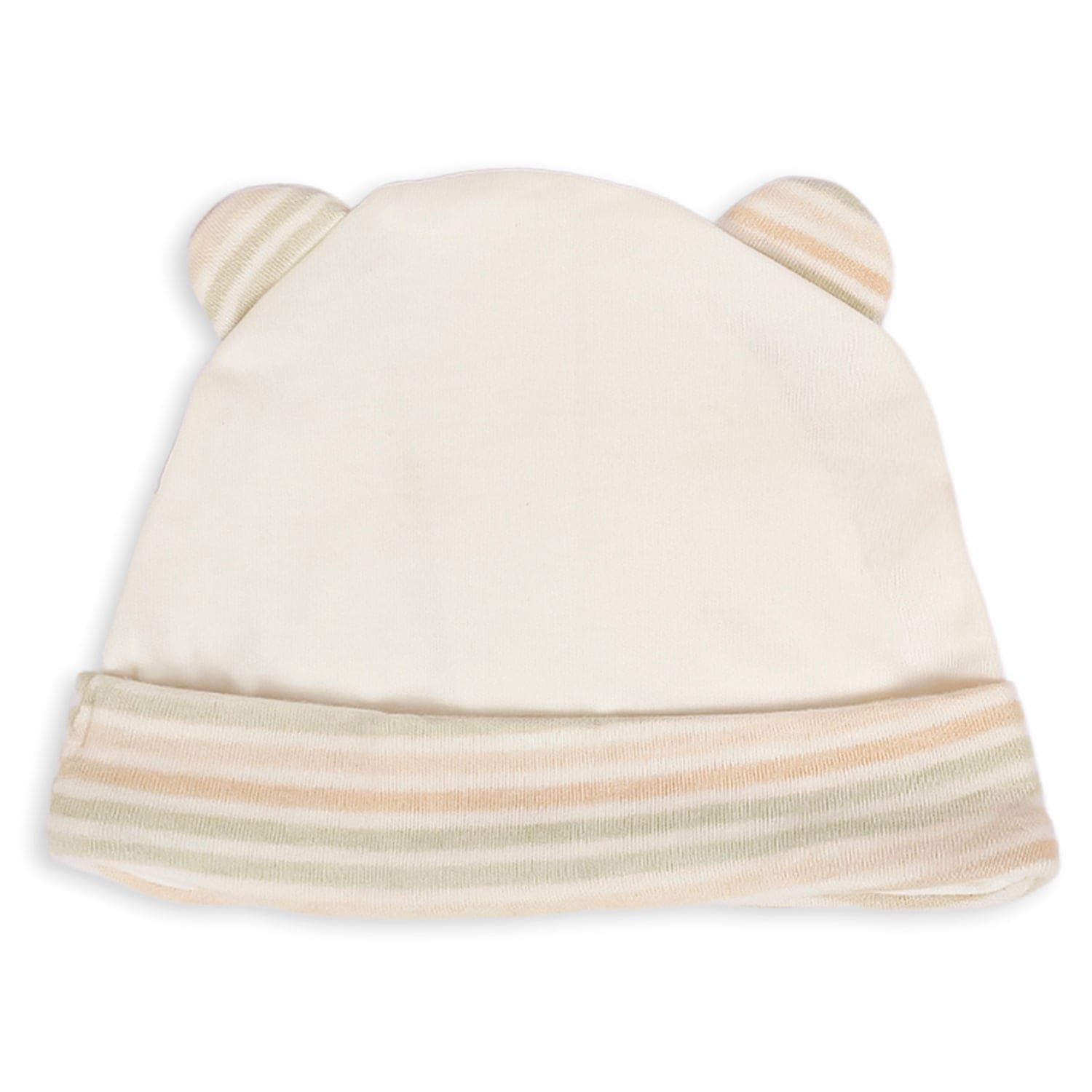 Caps Pack Of 2 Striped 3D Ears Beige - Baby Moo