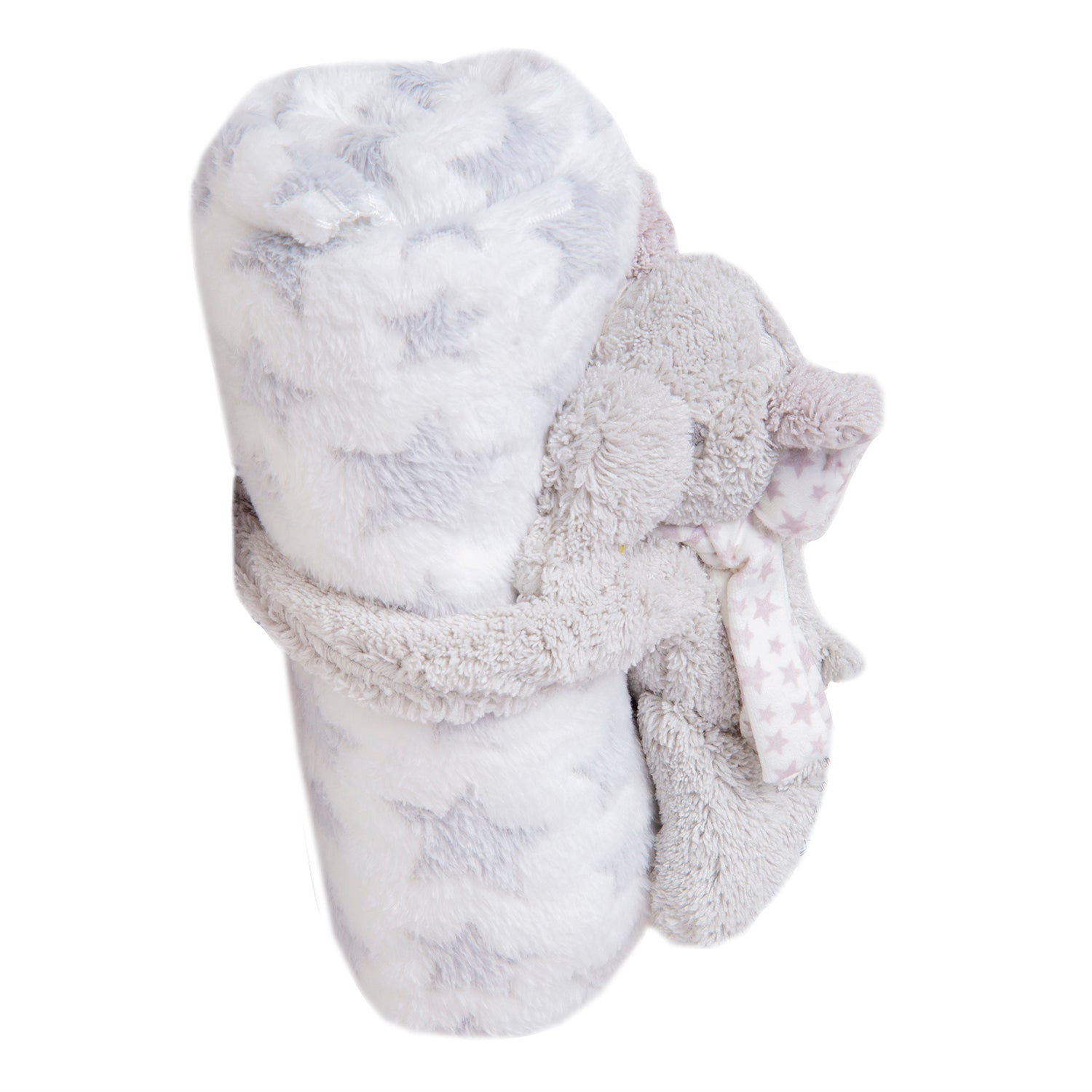 Star Elephant Soft Cozy Plush Toy Blanket Grey - Baby Moo