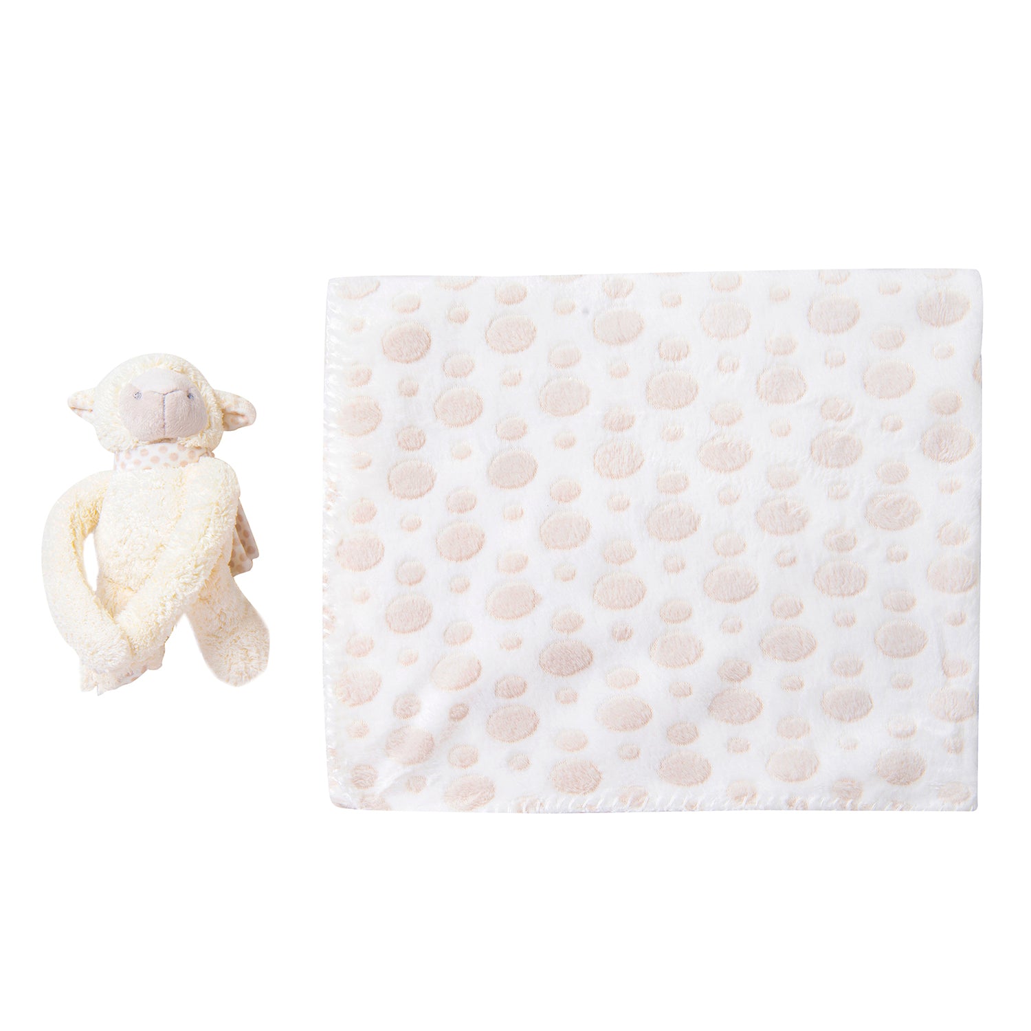 Monkey Soft Cozy Plush Toy Blanket Peach - Baby Moo