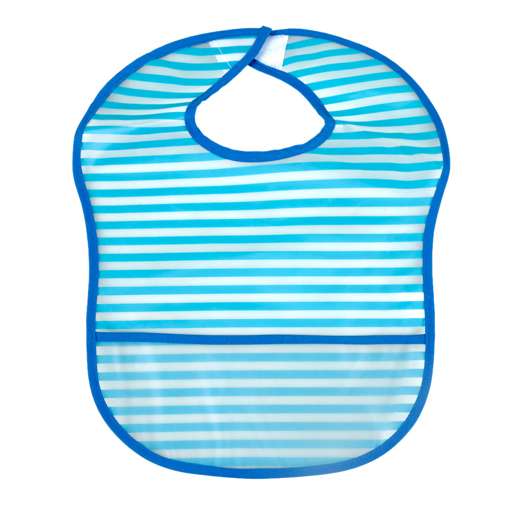 Striped Blue 2 Pk Bibs - Baby Moo