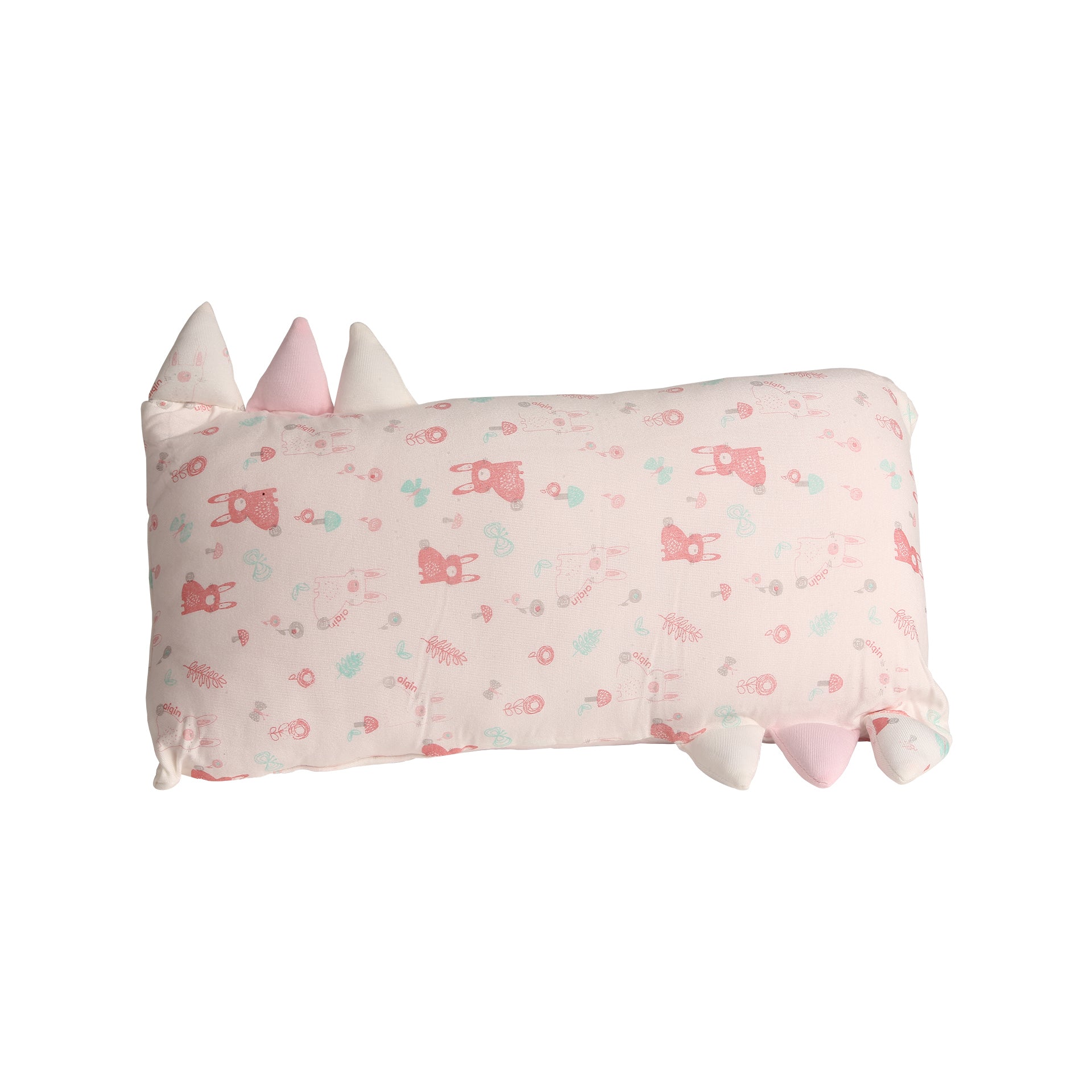 I Love Animals Pink Pillow - Baby Moo