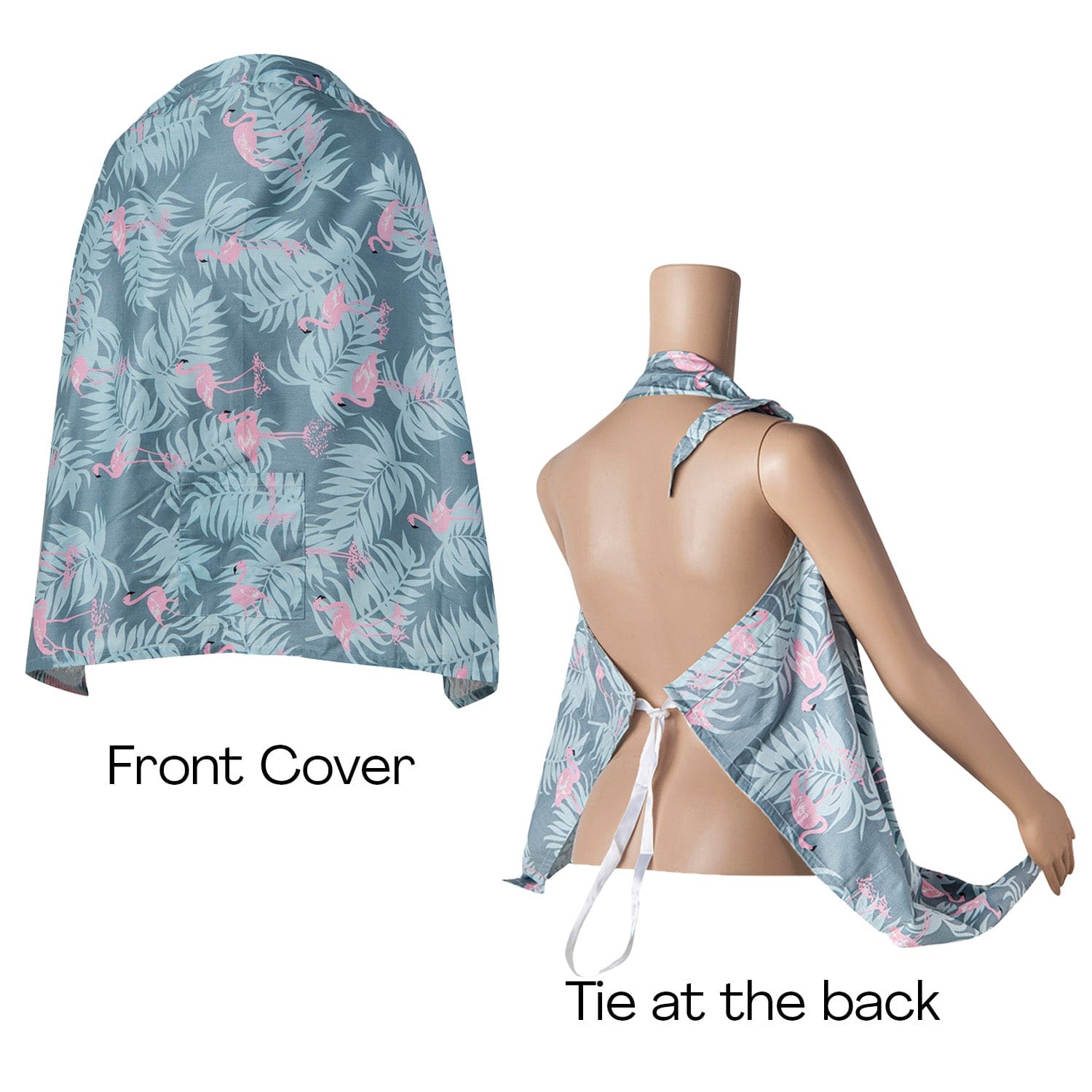 Tropical Cotton Breastfeeding Infant Nursing Cover Grey - Baby Moo