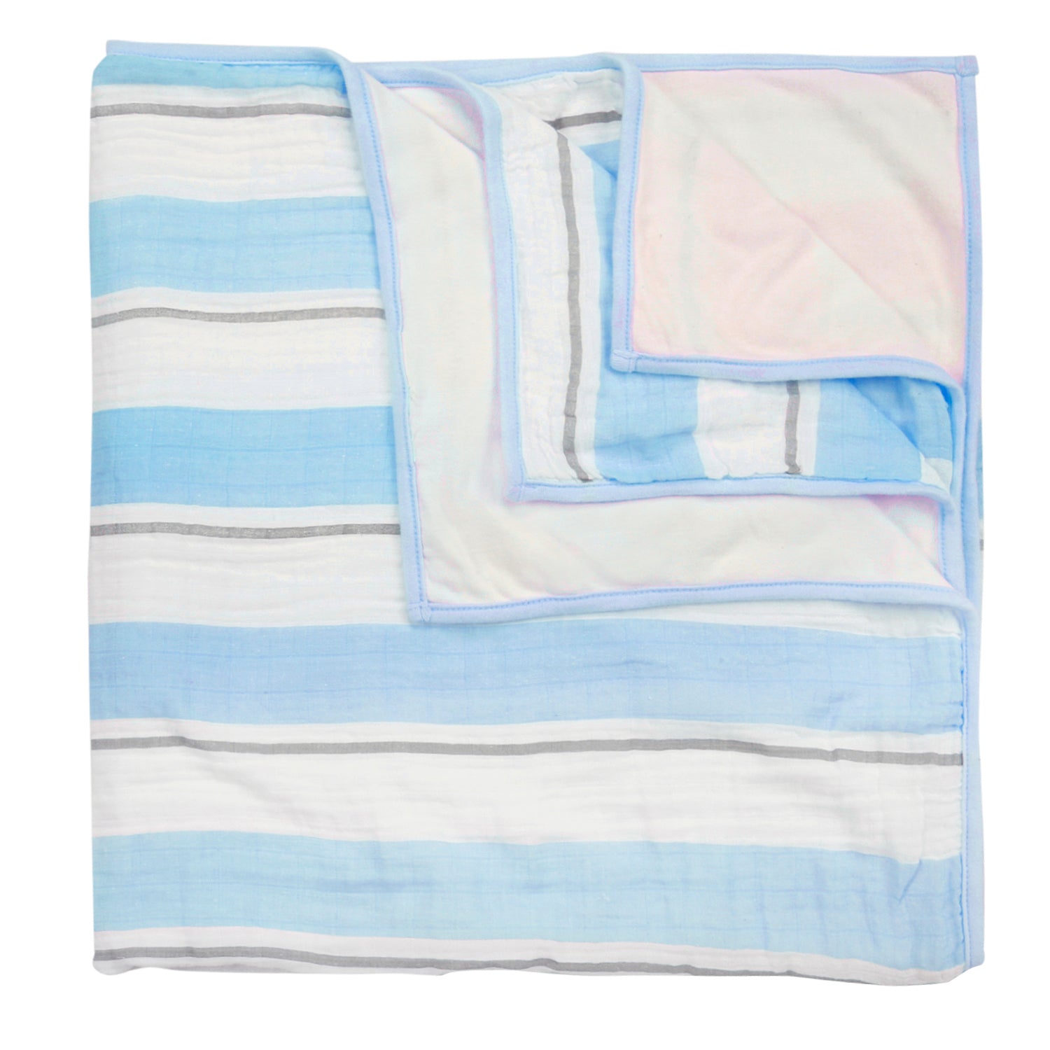 Striped Blue And White Blanket