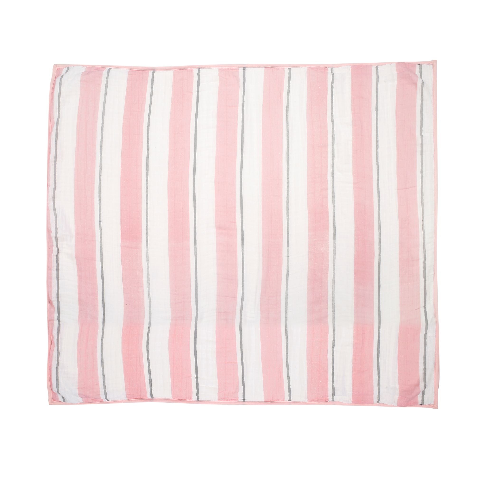 Striped Pink And White Blanket - Baby Moo