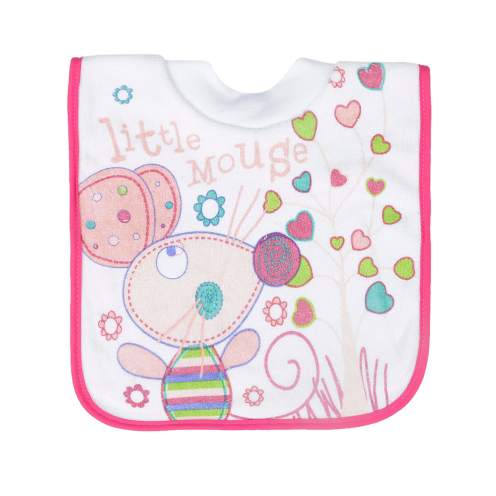 Litte Mouse Pink Bibs - Baby Moo