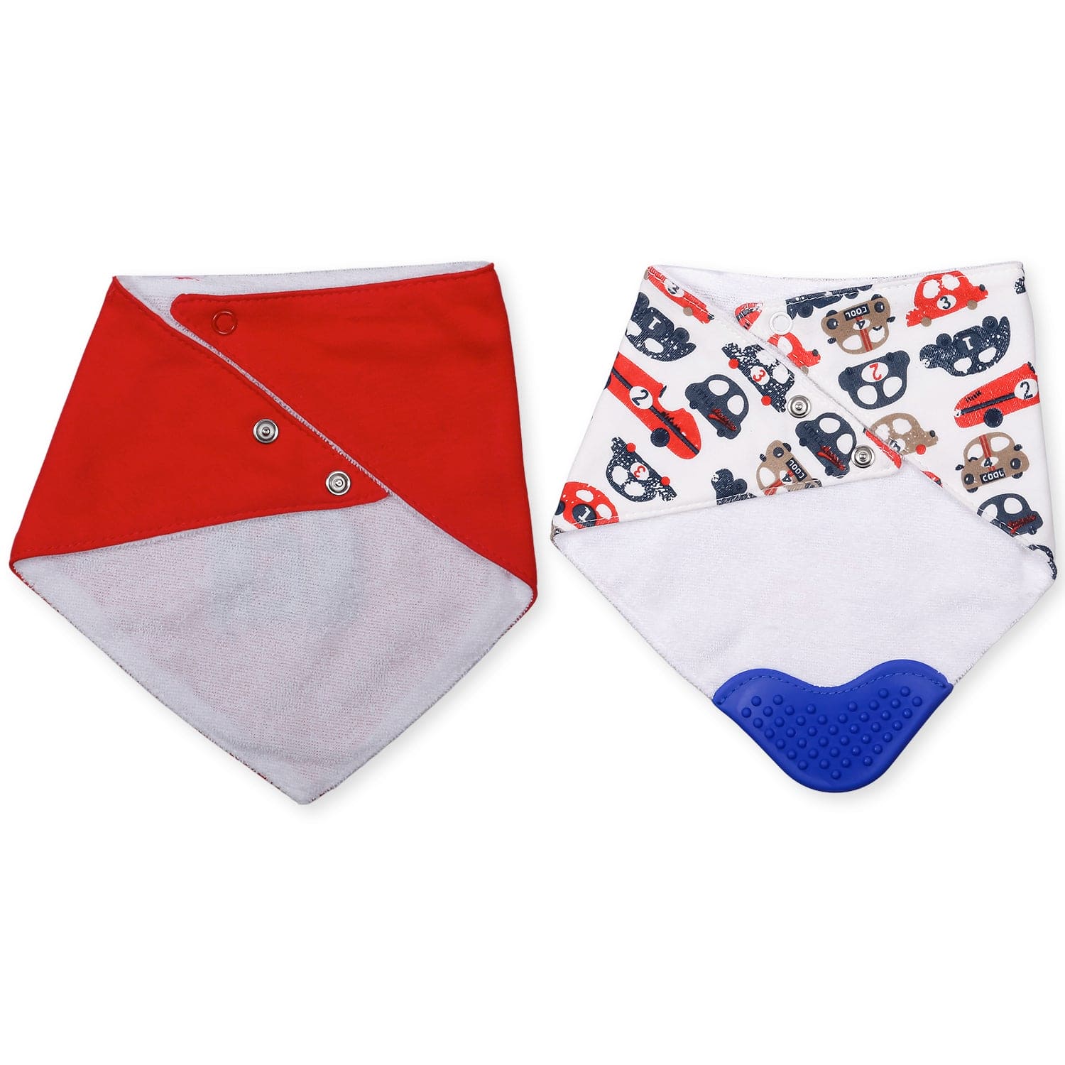 Feeding Bandana Bibs Pack Of 2 Daddy’s Winner Red And Blue - Baby Moo