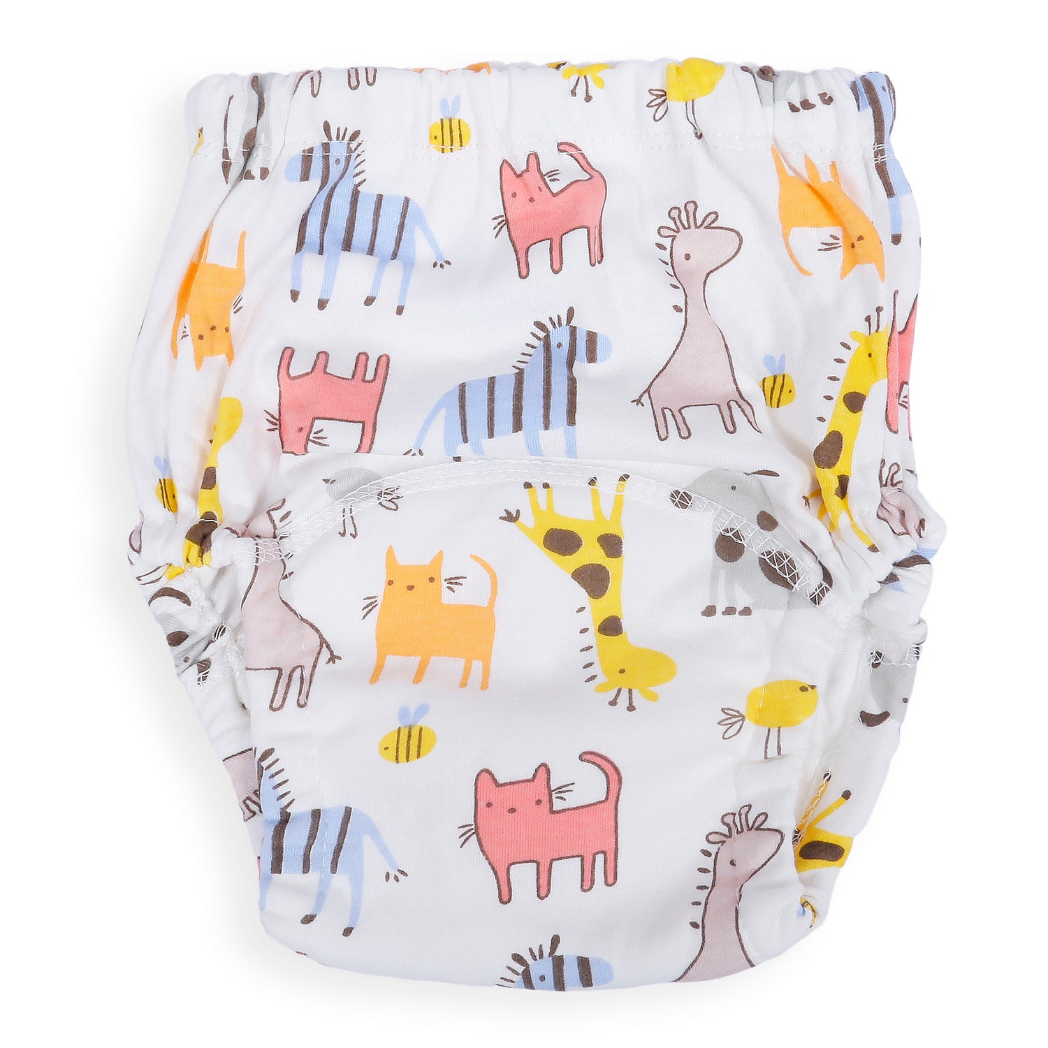 Wild Animals Reusable Cloth Training Pants Clothing Accessory Diaper Panty - Multicolour - Baby Moo