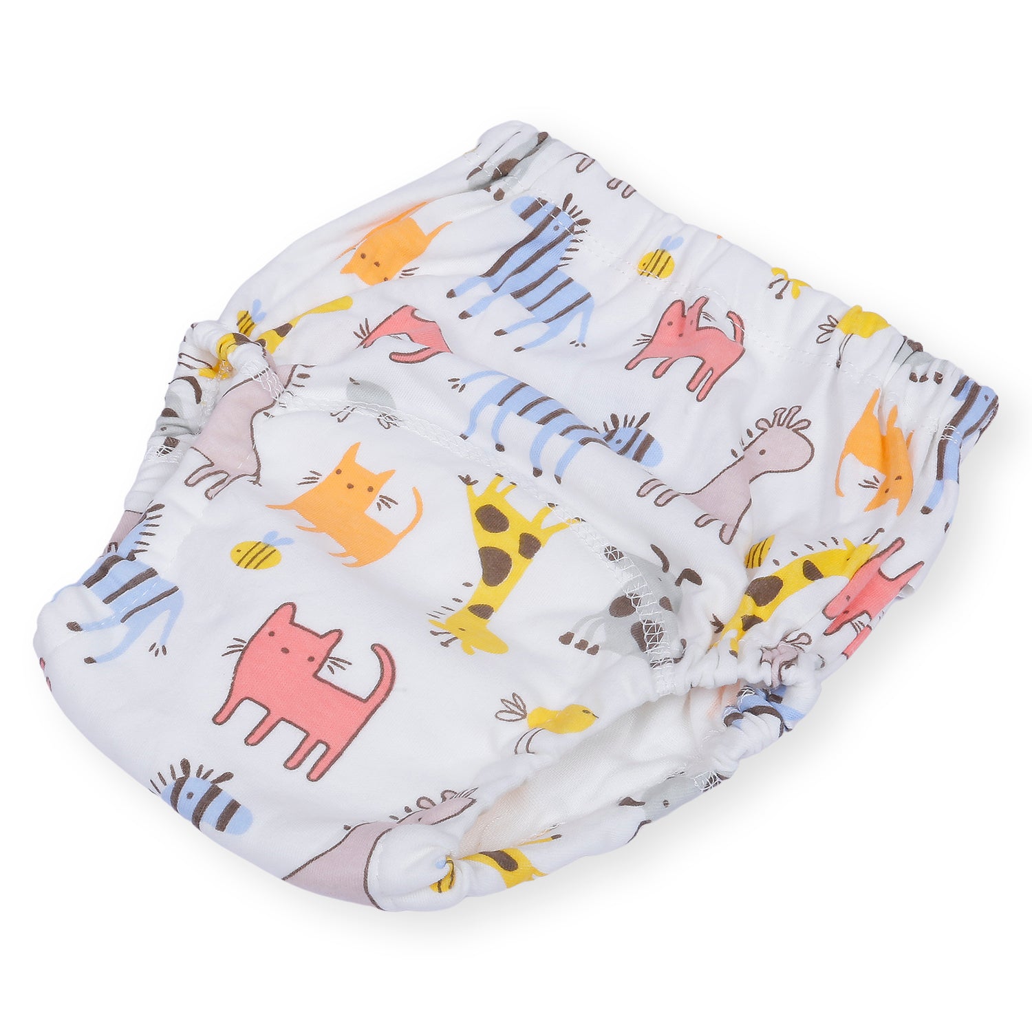 Wild Animals Reusable Cloth Training Pants Clothing Accessory Diaper Panty - Multicolour