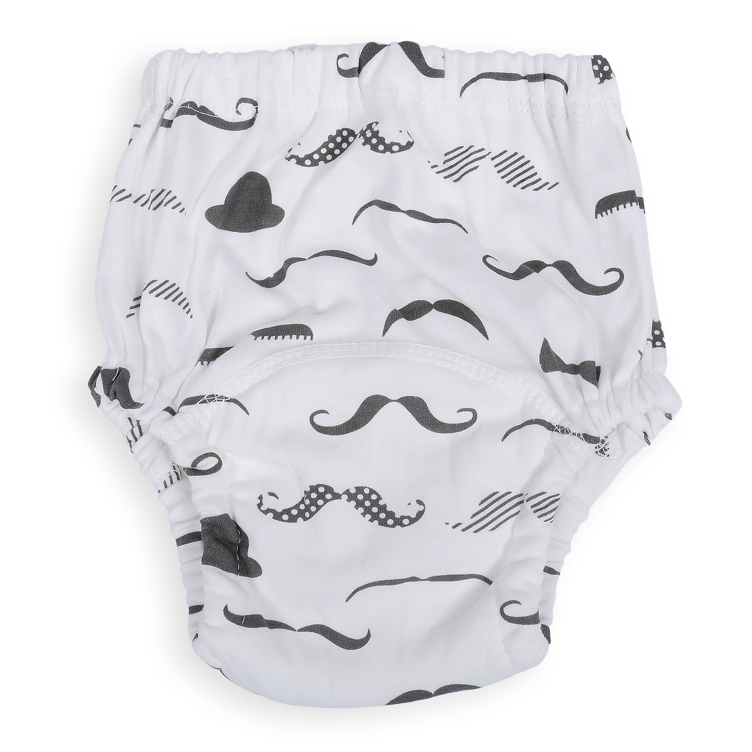 Moustache Reusable Cloth Training Pants Clothing Accessory Diaper Panty - Multicolour