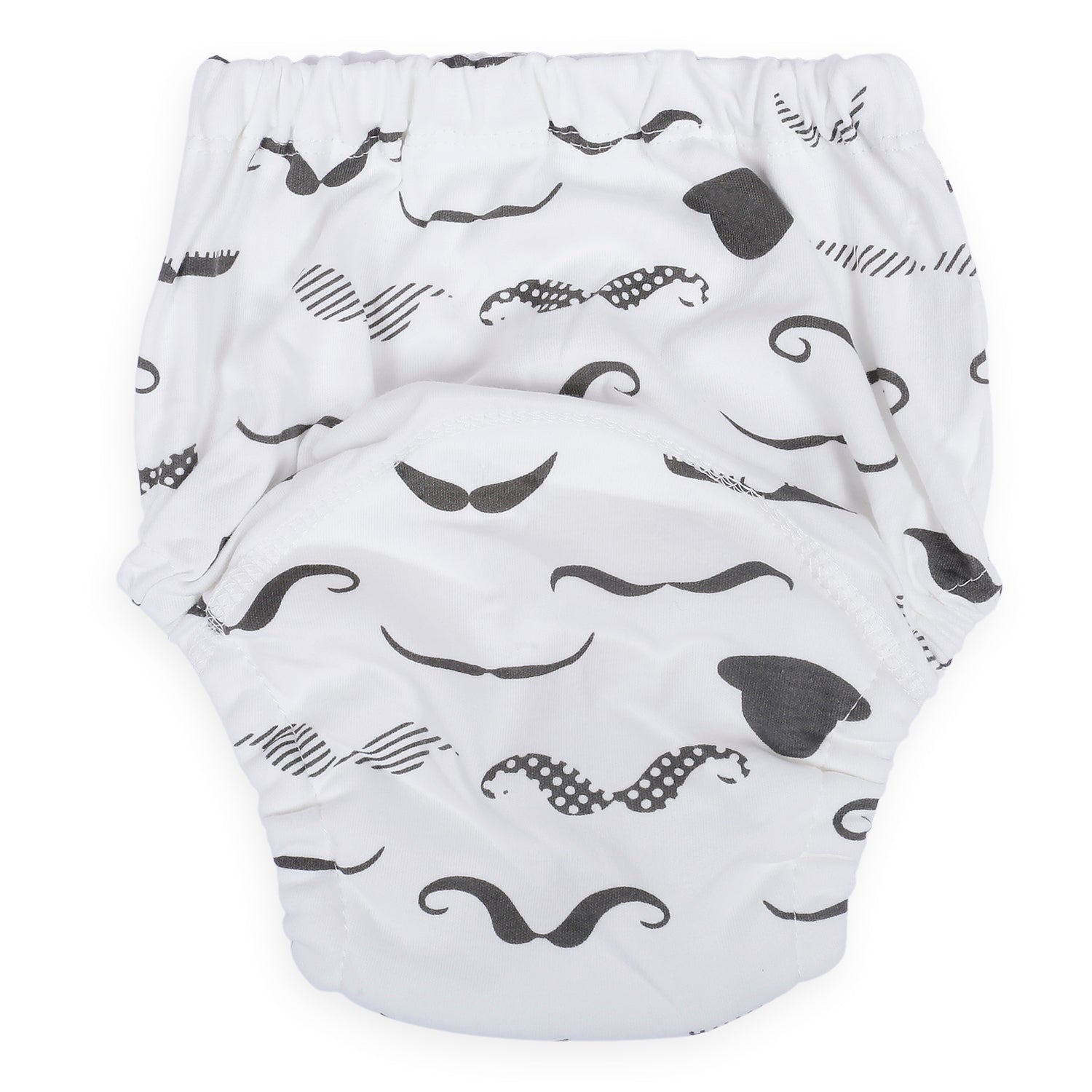 Moustache Reusable Cloth Training Pants Clothing Accessory Diaper Panty - Multicolour - Baby Moo