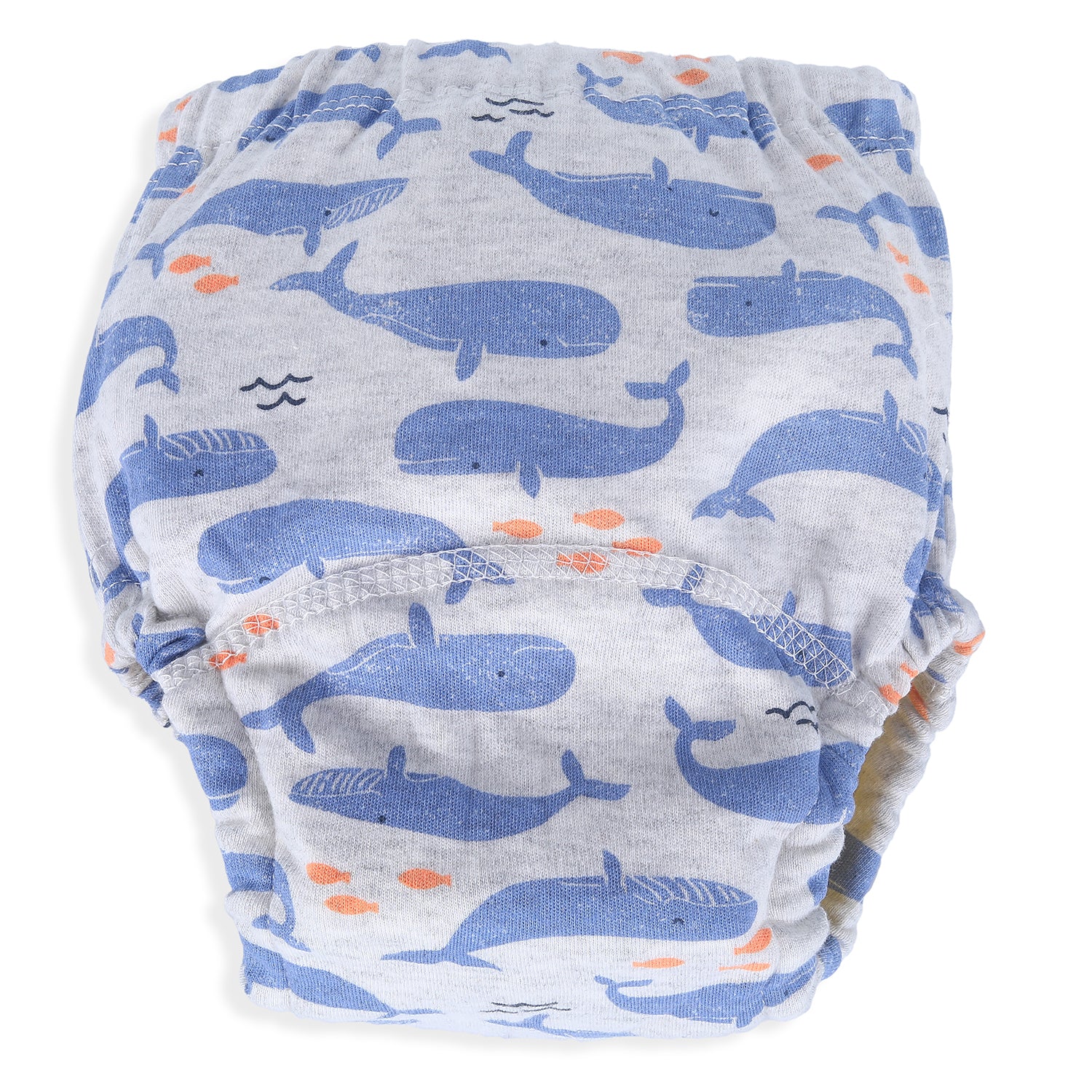Baby Moo Dolphin Show Reusable Cloth Training Pants Diaper Panty - Grey