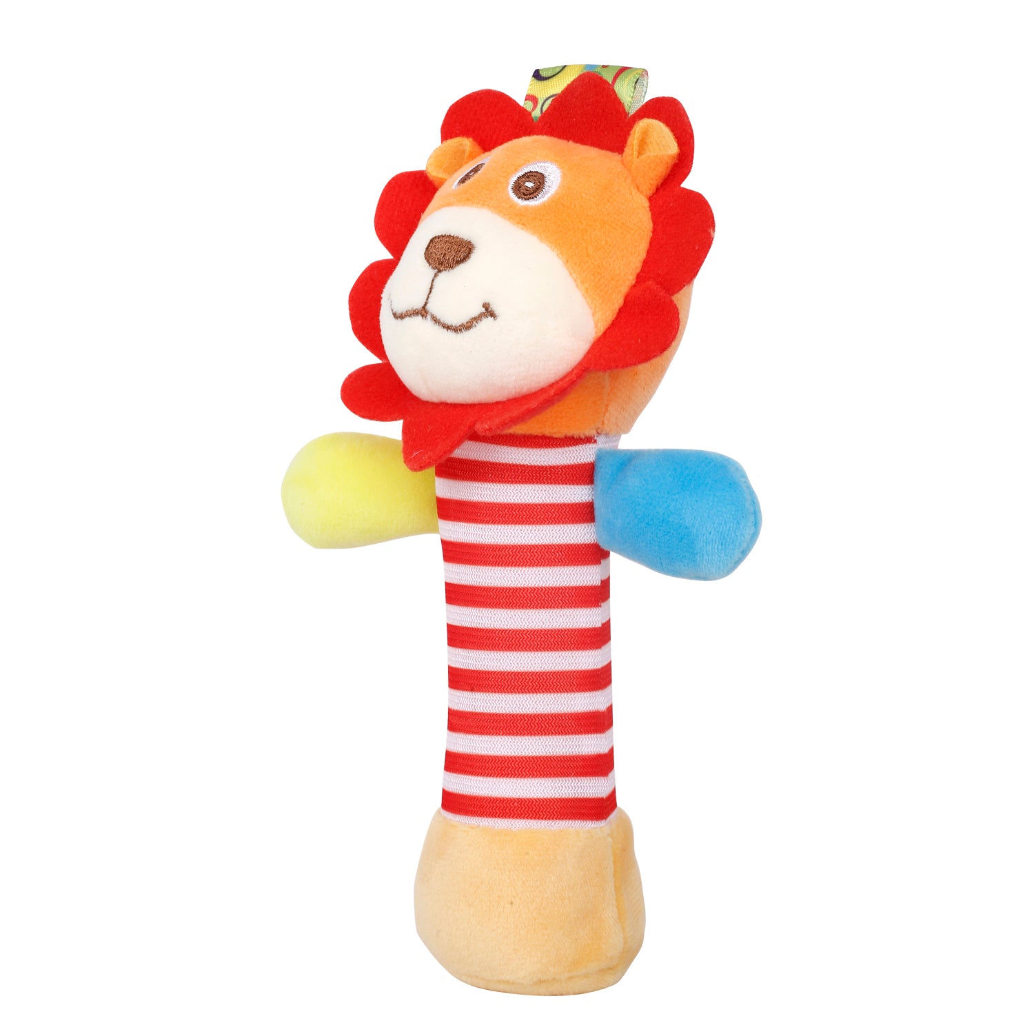 Lion Cub Red And Orange Handheld Rattle Toy - Baby Moo