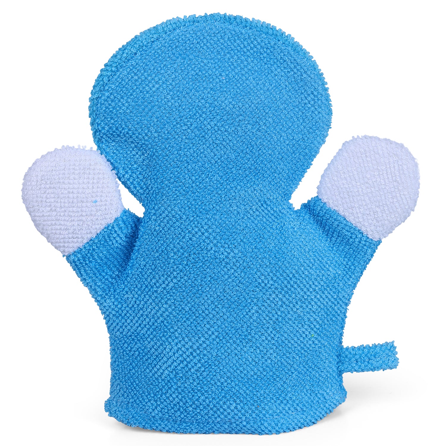 Baby Moo Robot Cat Bathtime Fun Hand Puppet Loofah Bath Glove - Blue
