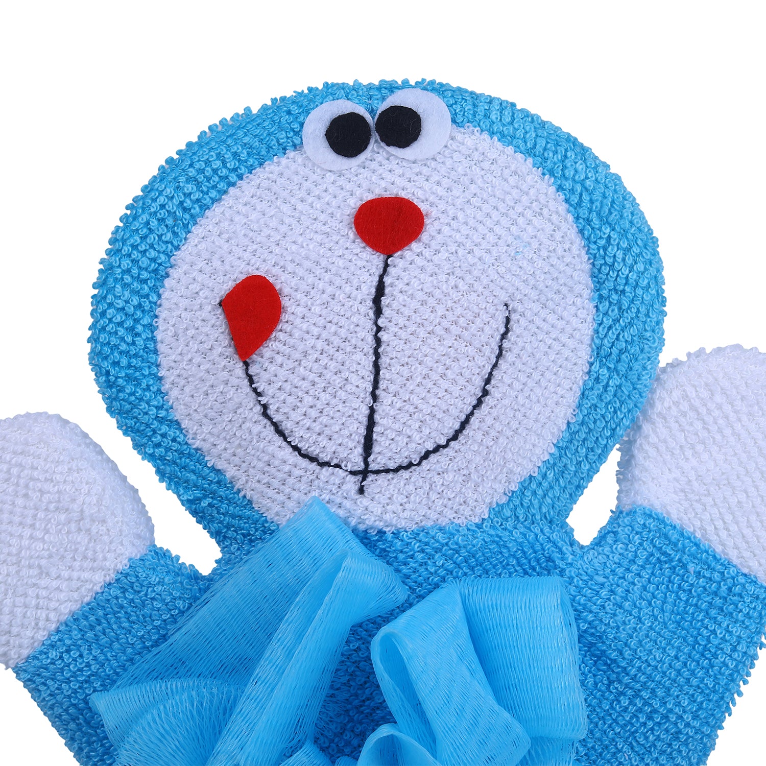 Baby Moo Robot Cat Bathtime Fun Hand Puppet Loofah Bath Glove - Blue