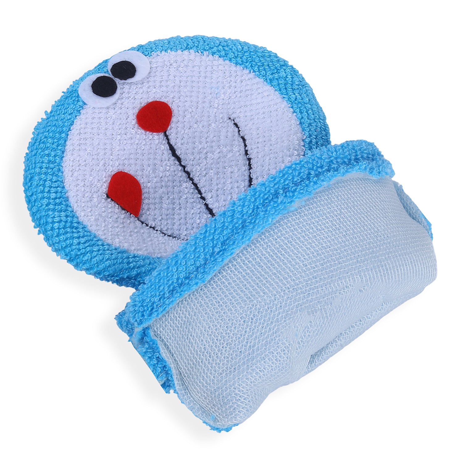 Baby Moo Robot Cat Bathtime Fun Hand Puppet Loofah Bath Glove - Blue - Baby Moo
