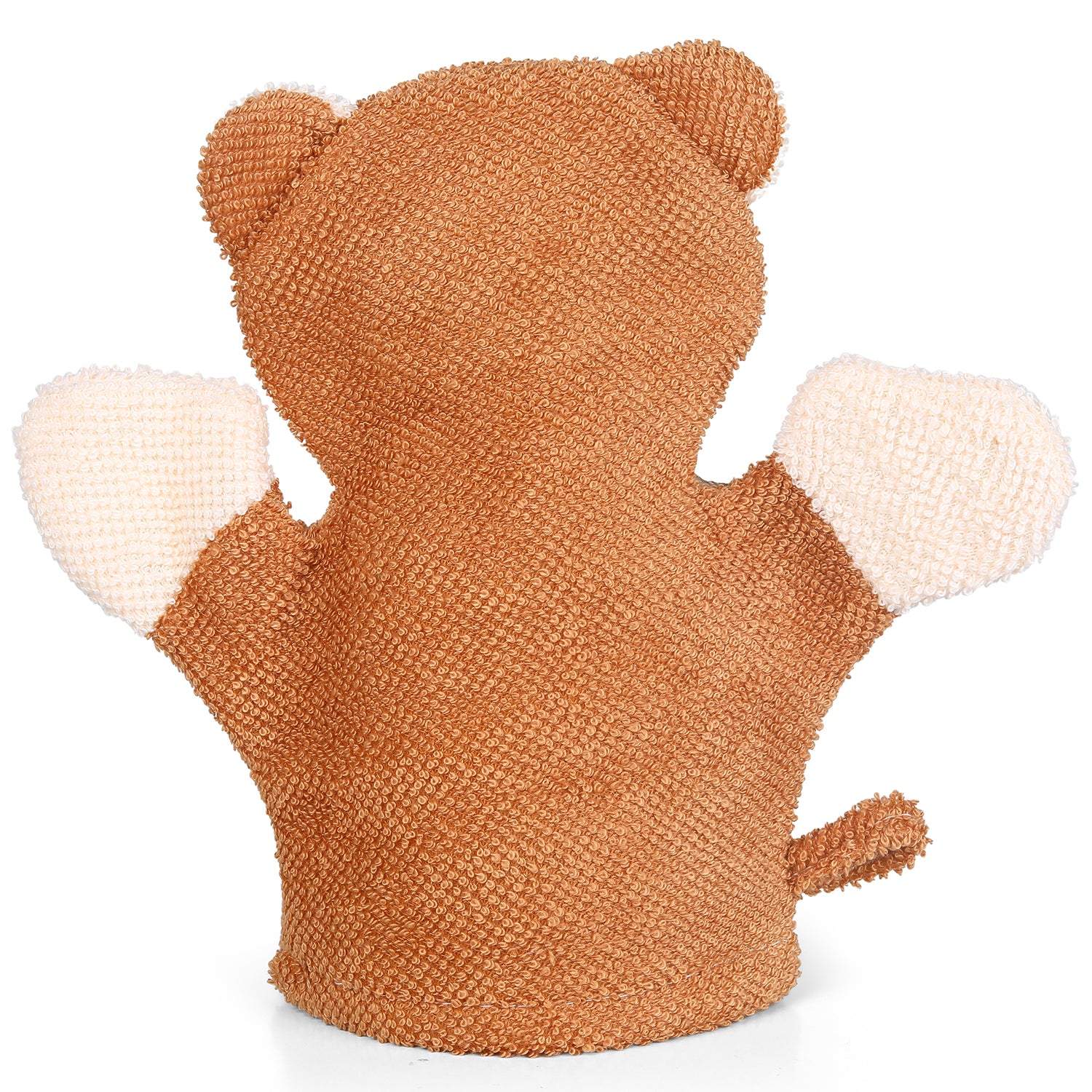 Baby Moo BFF Bear Bath Time Fun Hand Puppet Loofah Bath Glove - Brown