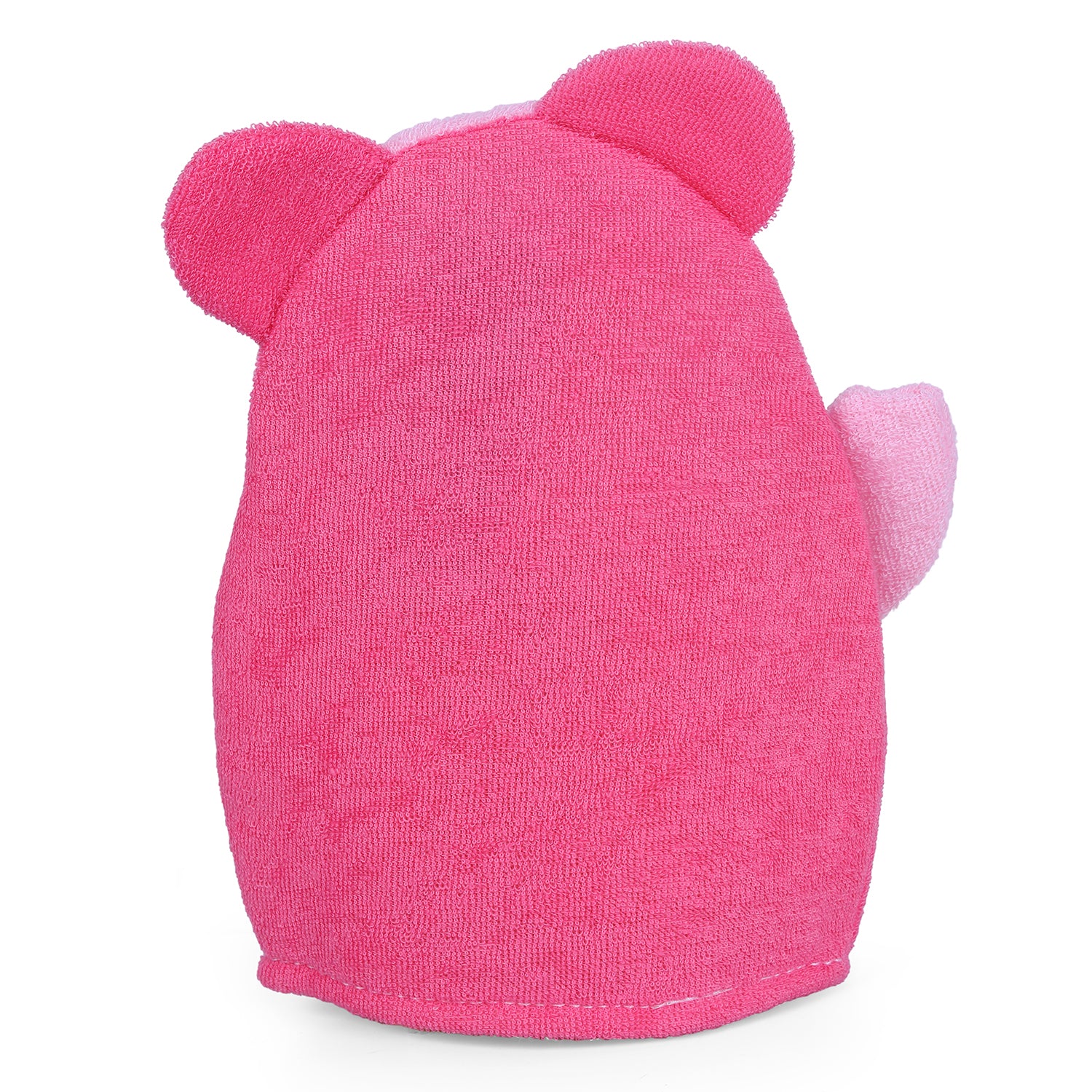 Baby Moo Blushing Elephant Bath Time Fun Hand Puppet Loofah Bath Glove - Pink - Baby Moo