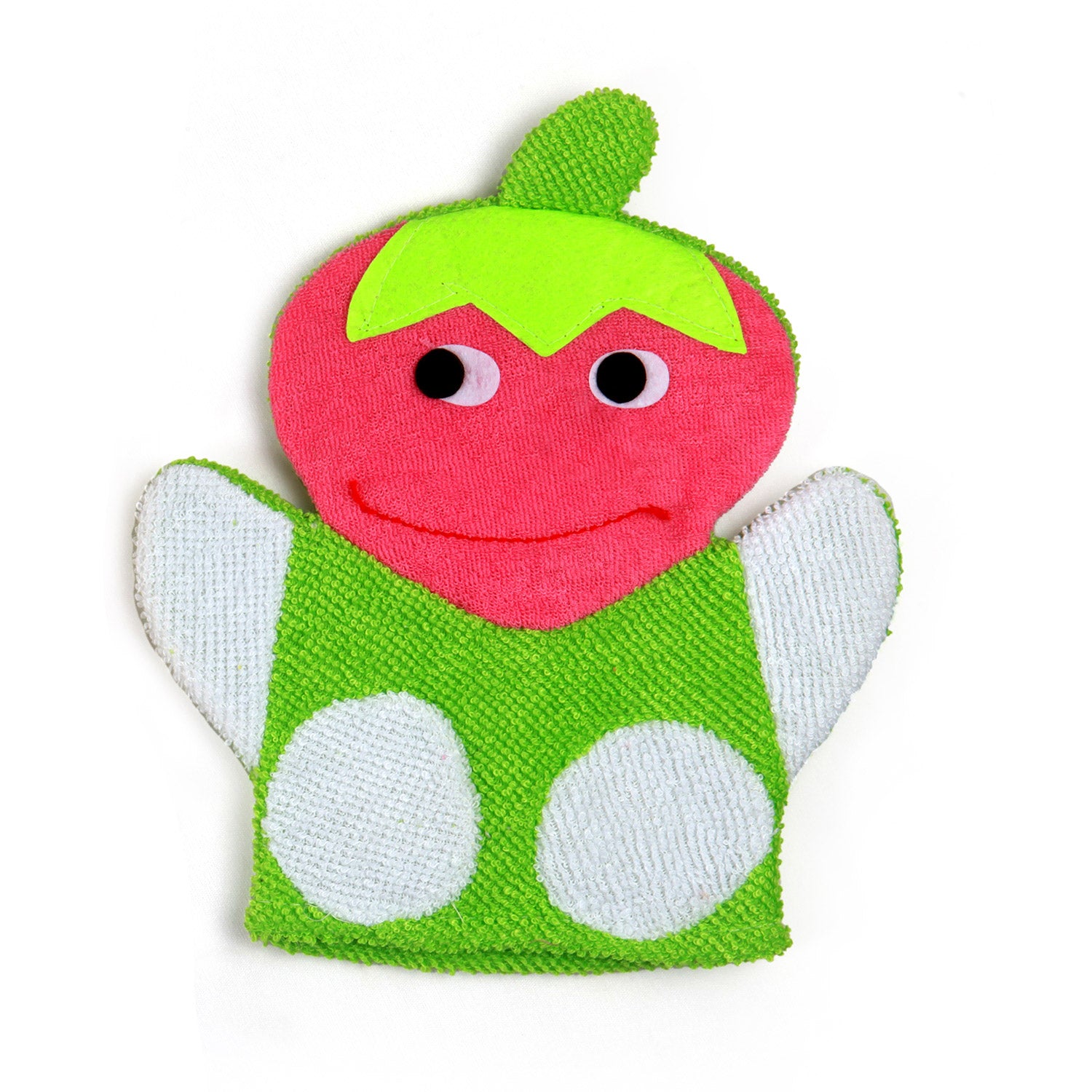 Strawberry Pink And Green Cartoon Bath Glove - Baby Moo