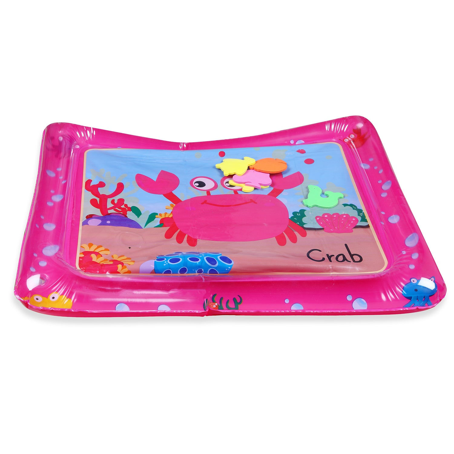 Mr. Crab Inflatable Tummy Time Mat Water Play Mat - Pink - Baby Moo