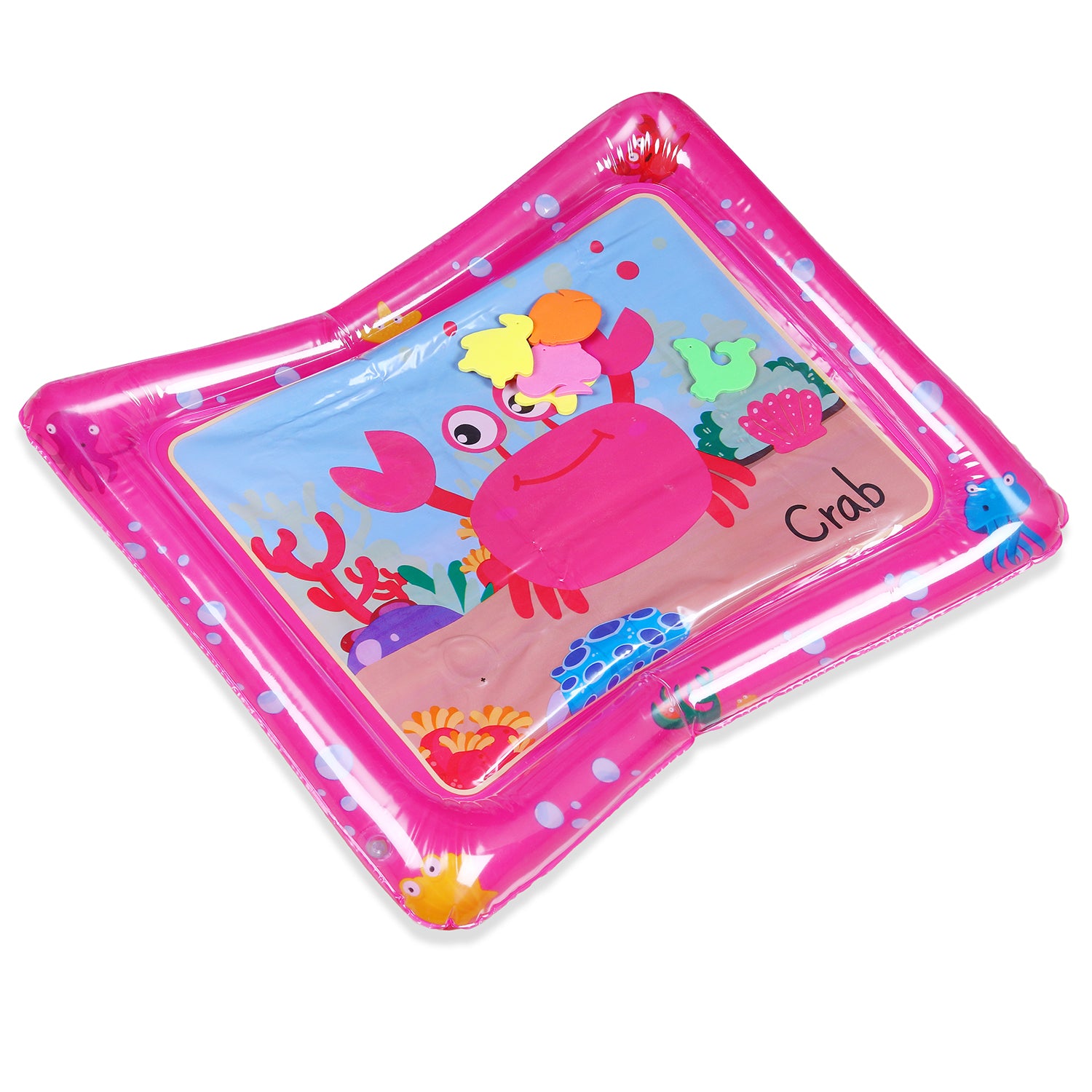 Mr. Crab Inflatable Tummy Time Mat Water Play Mat - Pink - Baby Moo