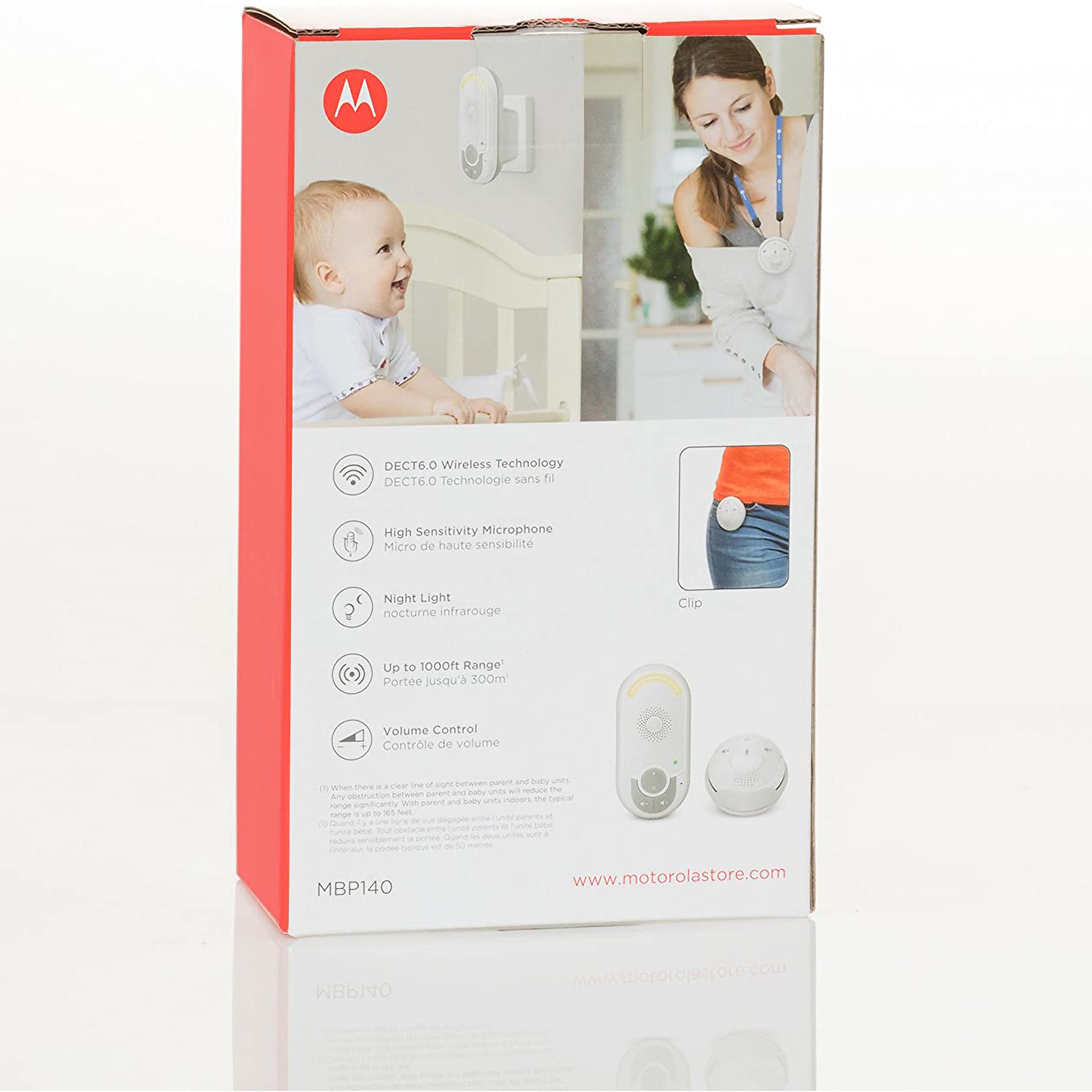 Motorola Wearable Digital Audio Baby Monitor - White - Baby Moo