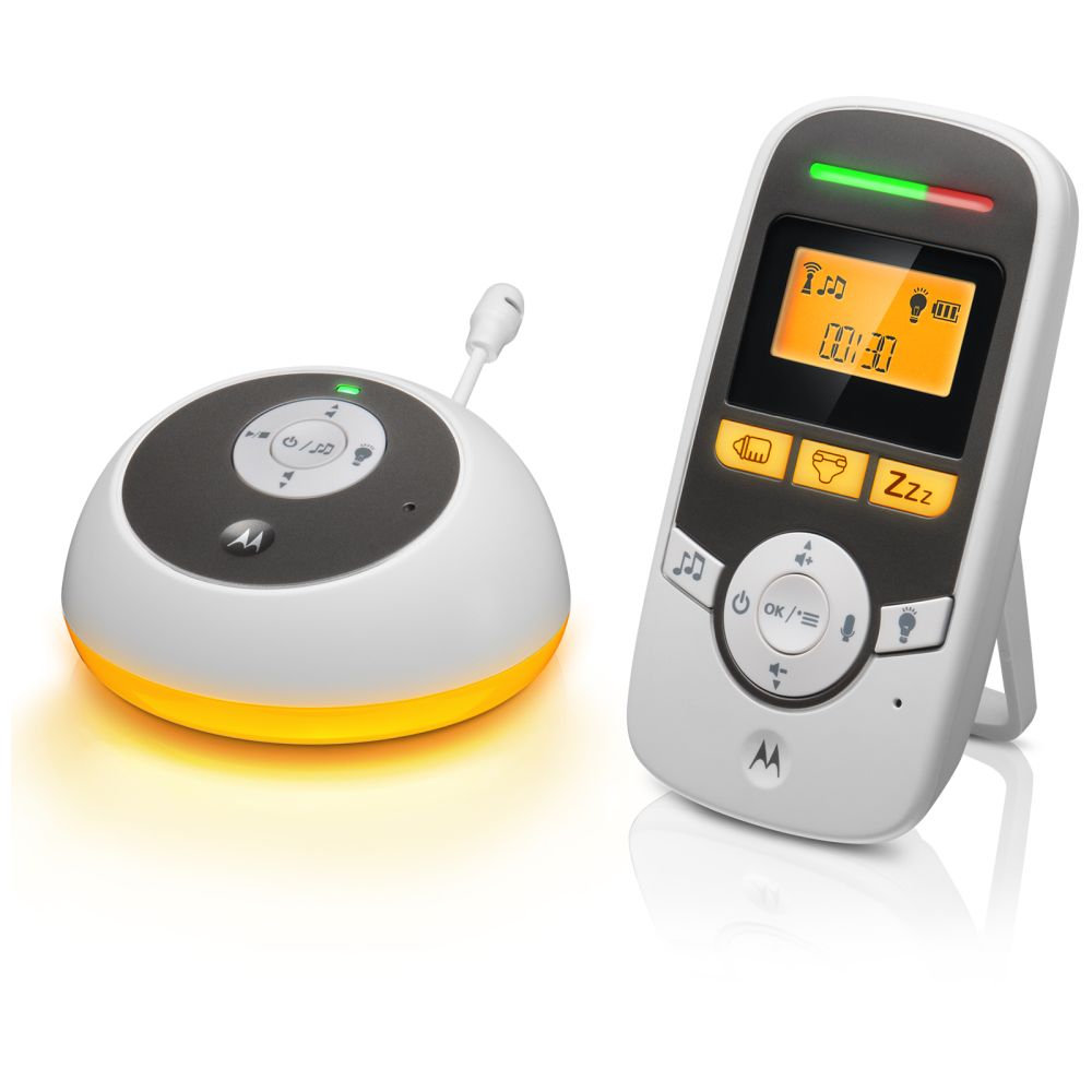 Motorola Digital Audio With Baby Care Timer Baby Monitor - White - Baby Moo