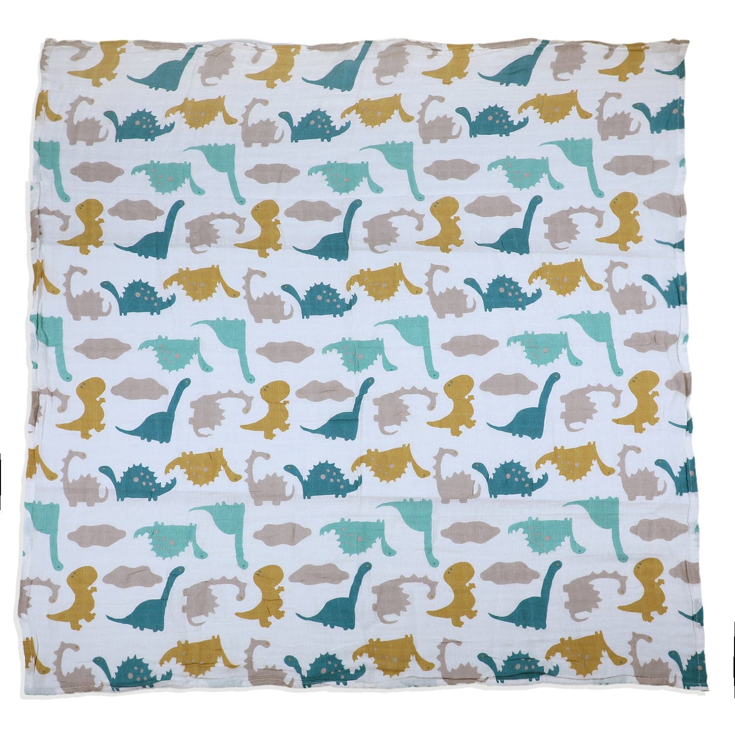 Baby Moo Dinosaur Soft Wrapper Muslin Swaddle - Multicolour - Baby Moo