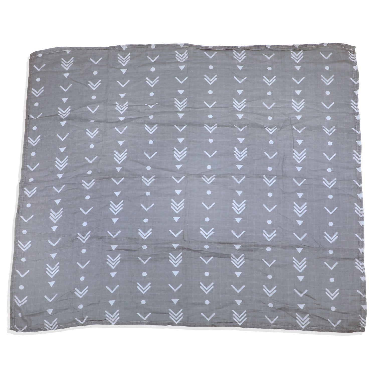 Baby Moo Abstract Print Soft Wrapper Muslin Swaddle - Grey
