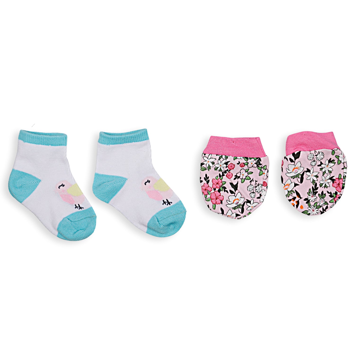 Feeding Bibs Socks And Mittens Set Of 3 Nightingale Pink - Baby Moo