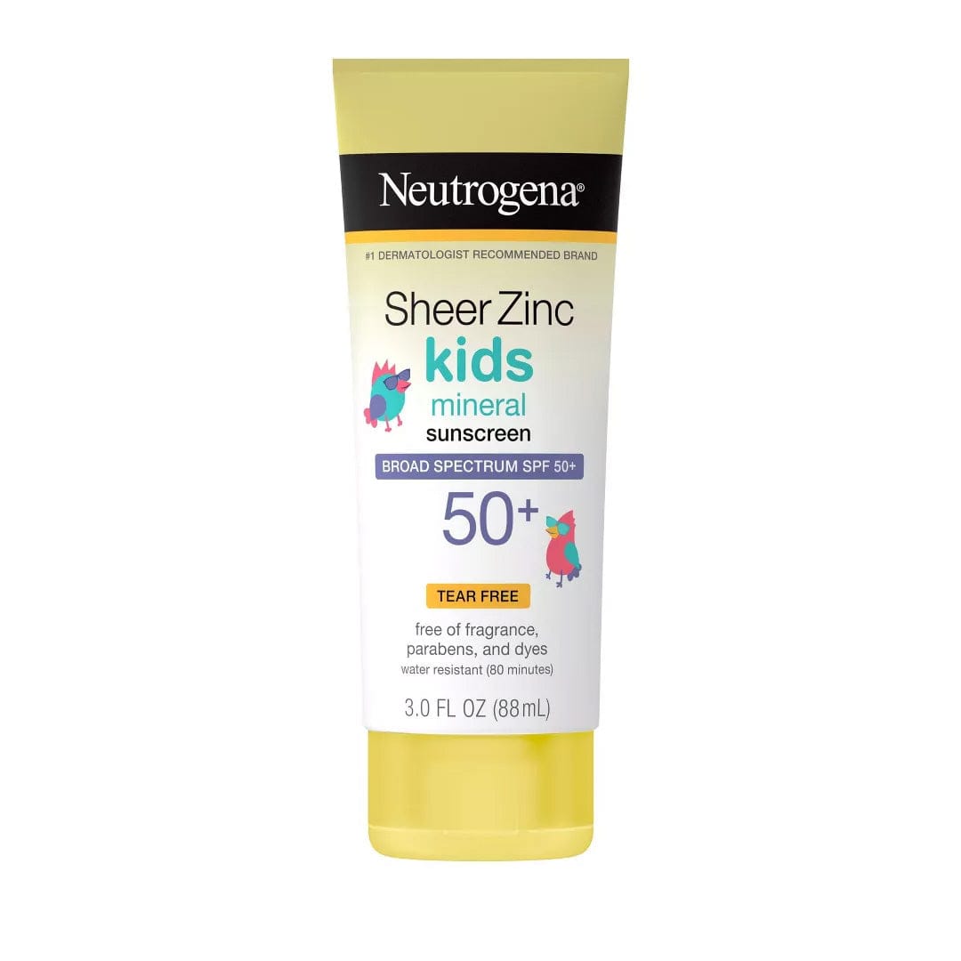 Neutrogena Sheer Zinc Kids Mineral Sunscreen Broad Spectrum SPF 50+ - 88 ml - Baby Moo