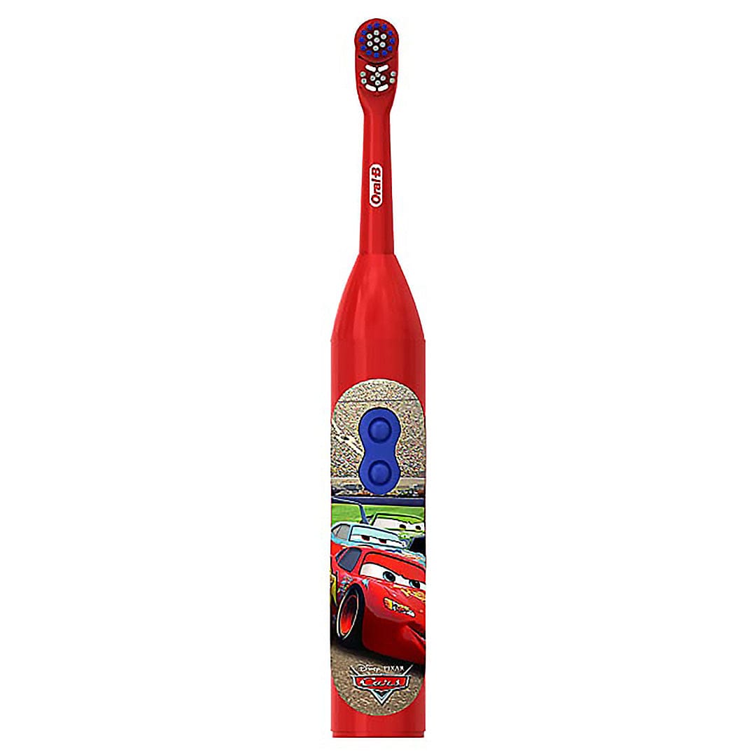 Oral B Disney Pixar Cars Ergonomic Handle Kids Battery Powered Electric Toothbrush - Red - Baby Moo