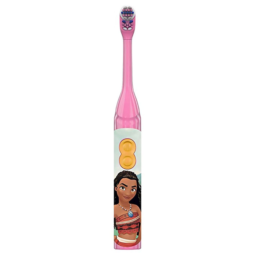 Oral B Disney Princess Moana Soft Kids Battery Powered Electric Toothbrush - Pink - Baby Moo