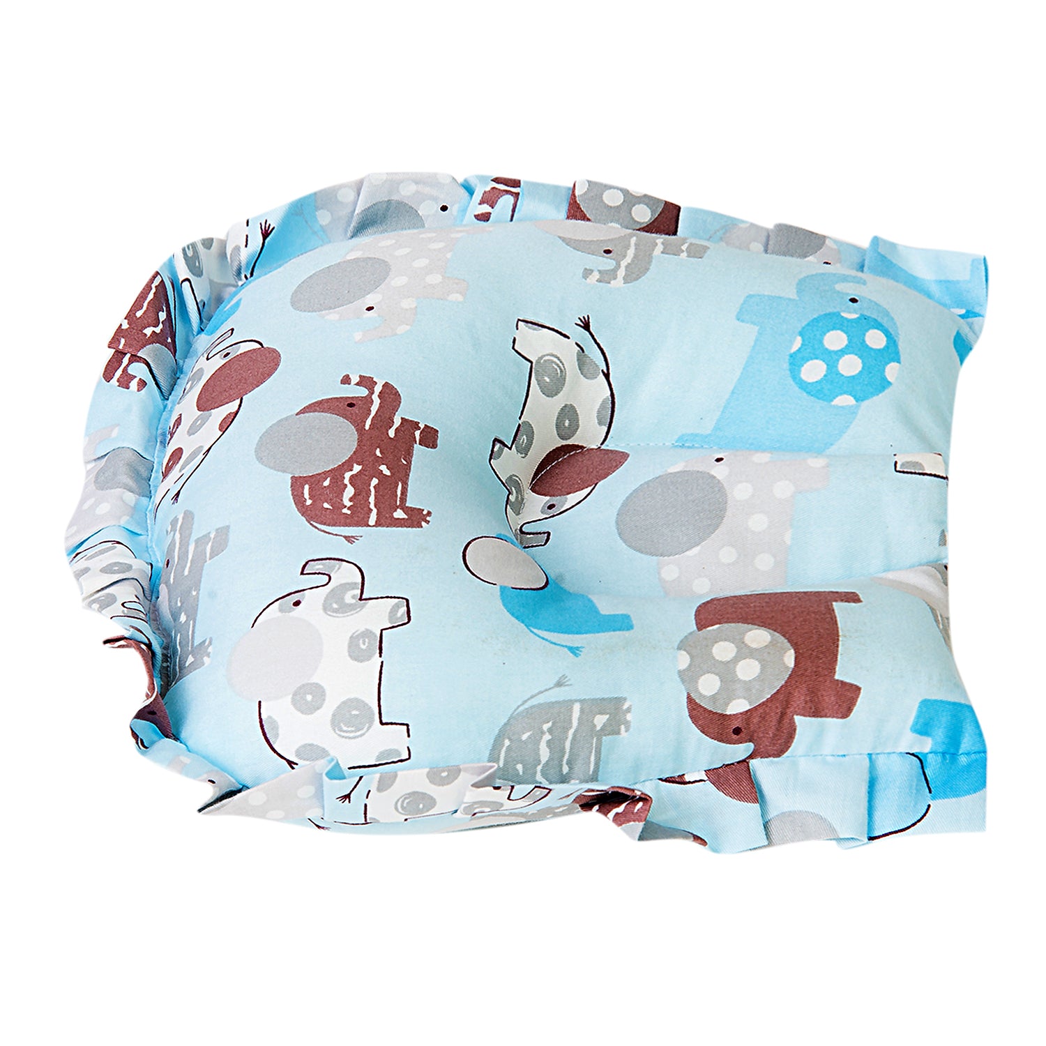 Elephant Blue U Shape Large Pillow - Baby Moo
