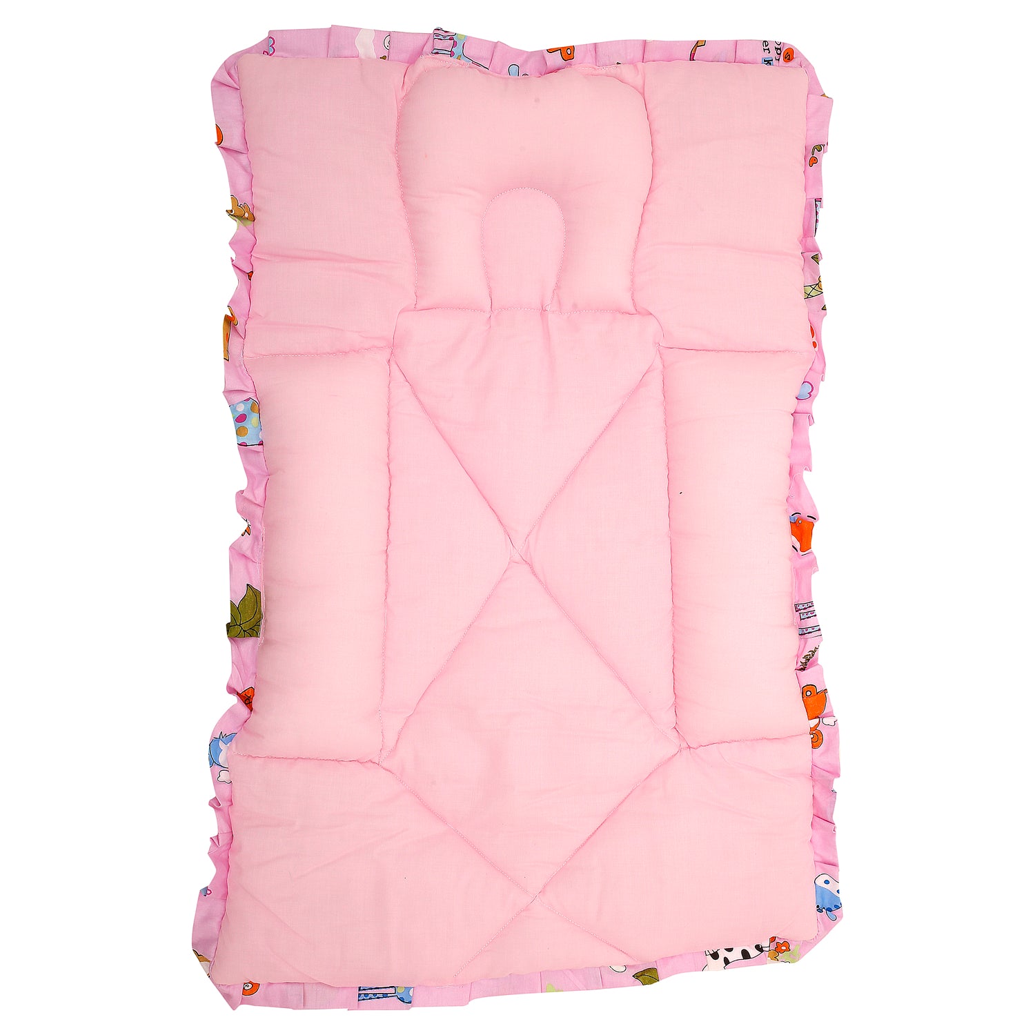 Mattress With Fixed Neck Pillow And Bolsters Savanna Ooh Na Na Pink - Baby Moo
