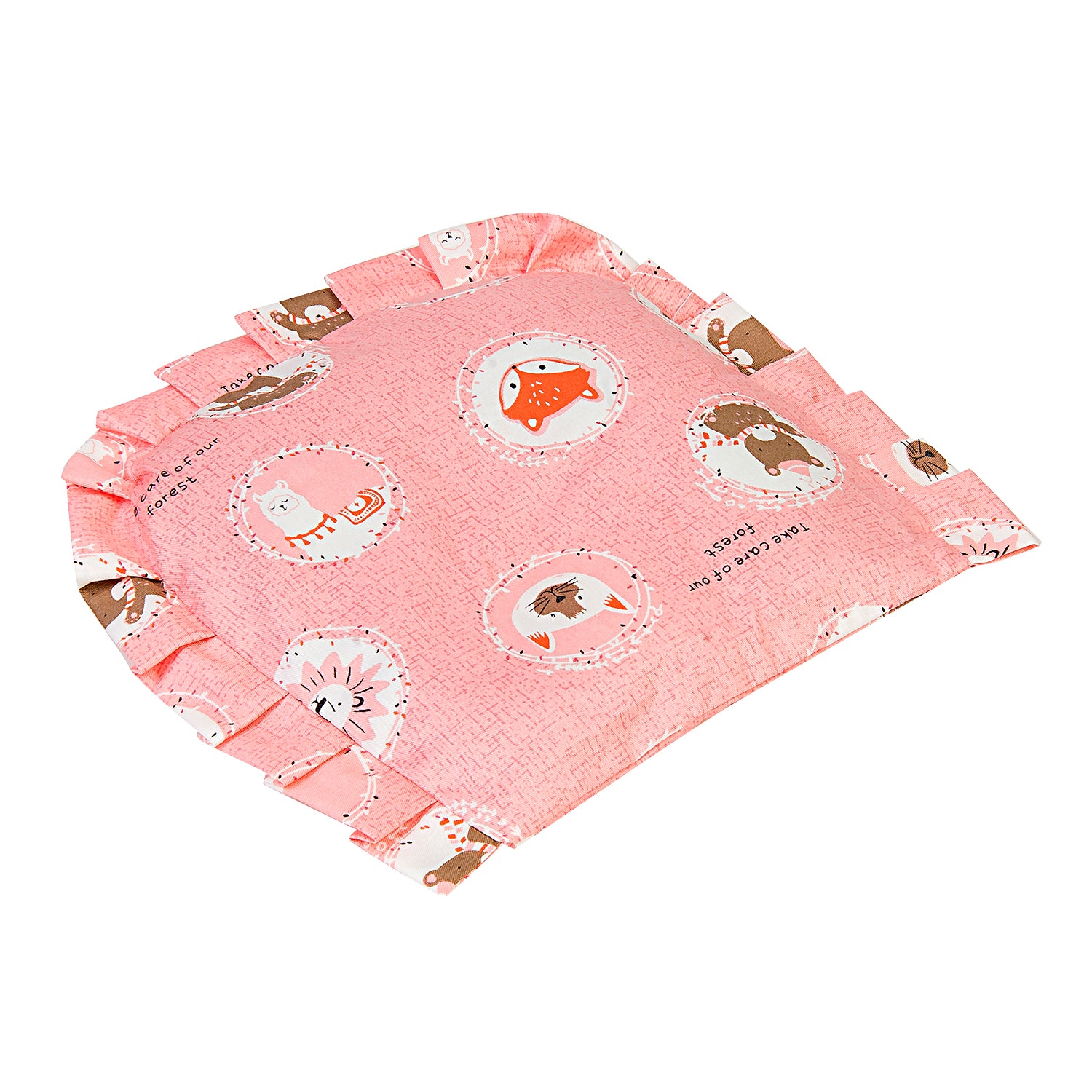 Animals Peach Rai Pillow - Baby Moo