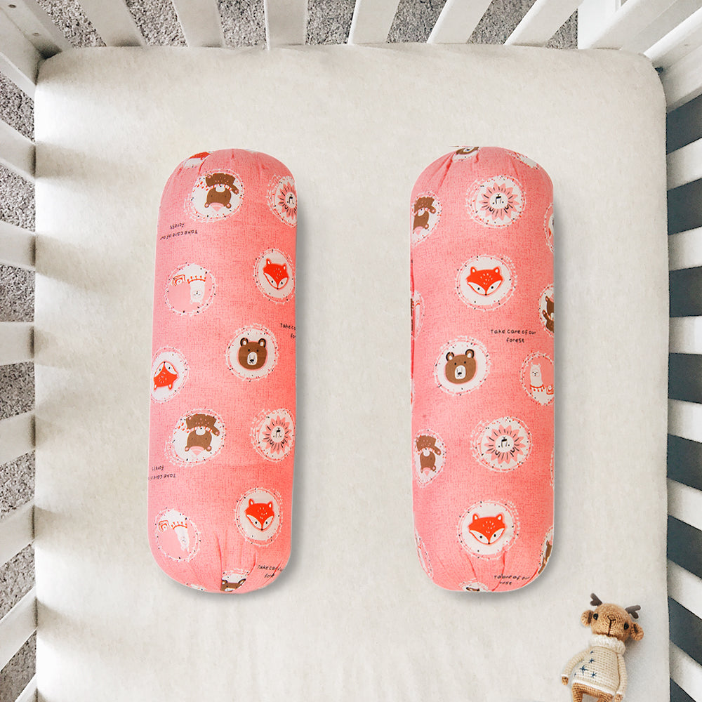 Forest Friends Peach 2 Pcs Small Bolster Set - Baby Moo