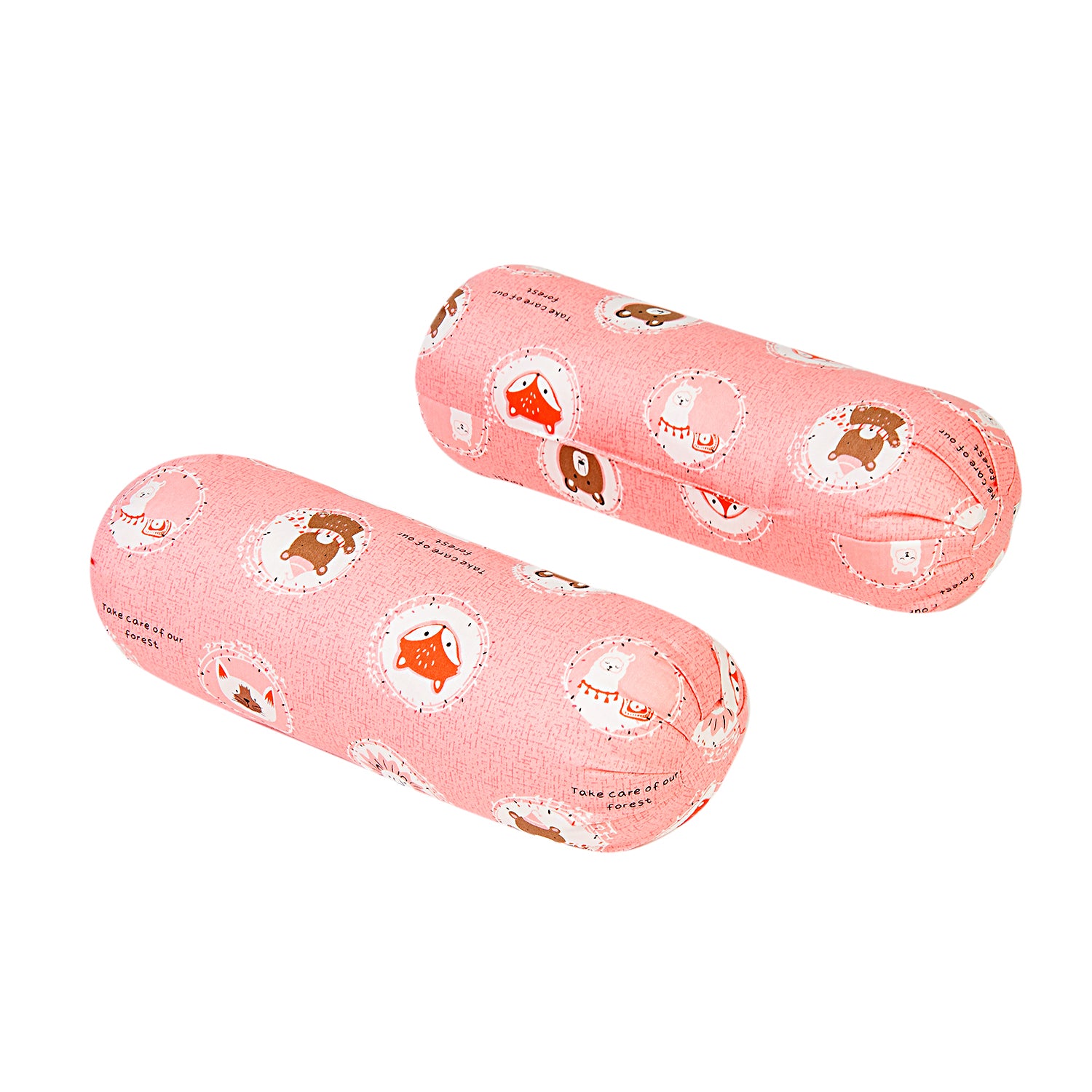 Forest Friends Peach 2 Pcs Large Bolster Set - Baby Moo