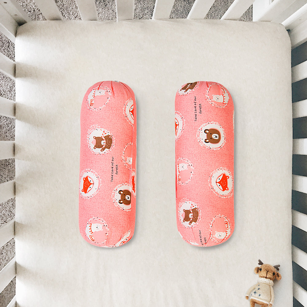 Forest Friends Peach 2 Pcs Large Bolster Set - Baby Moo
