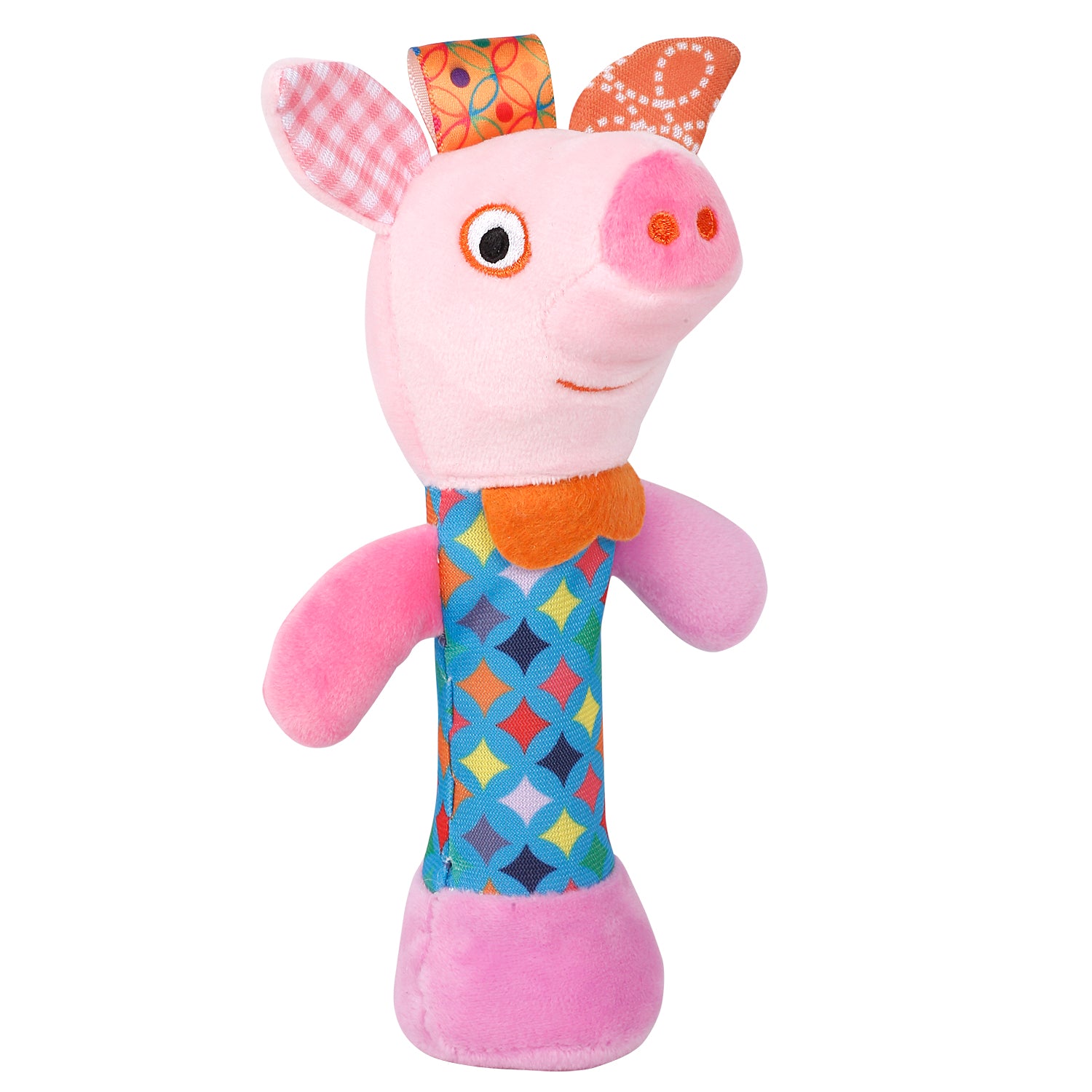 Mr. Piggy Pink Handheld Rattle Toy - Baby Moo