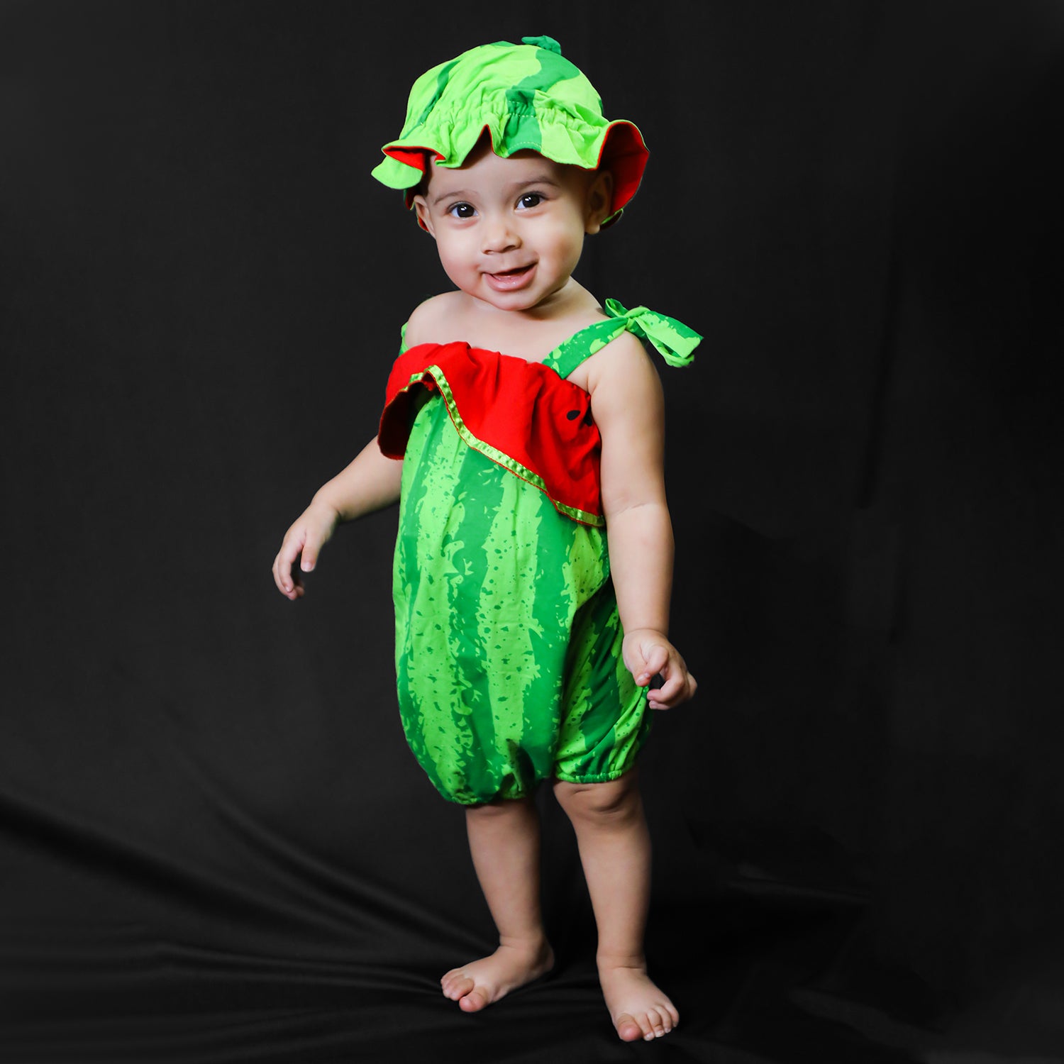 Baby Moo Watermelon Costume Cocomelon Theme Fancy Dress - Green - Baby Moo