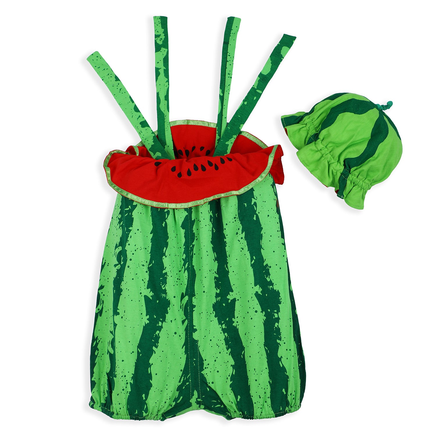 Baby Moo Watermelon Costume Cocomelon Theme Fancy Dress - Green - Baby Moo