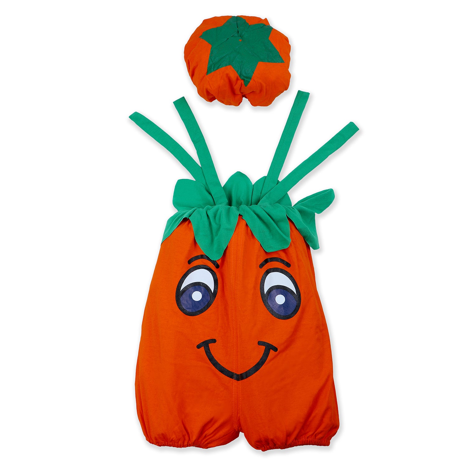 Baby Moo Orange Fruit Themed Costume 2pcs Cap And Fancy Dress - Orange