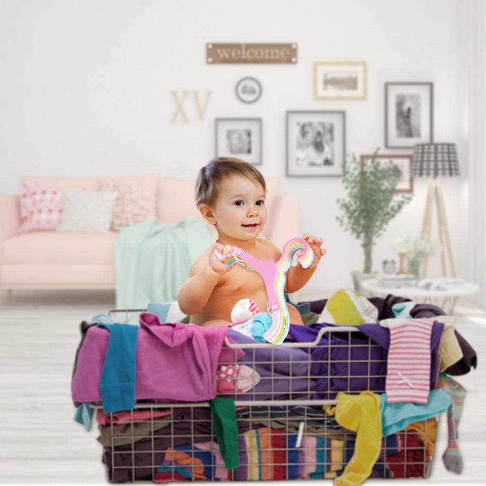 Plain Multicolour 6 Pk Baby Hanger - Baby Moo