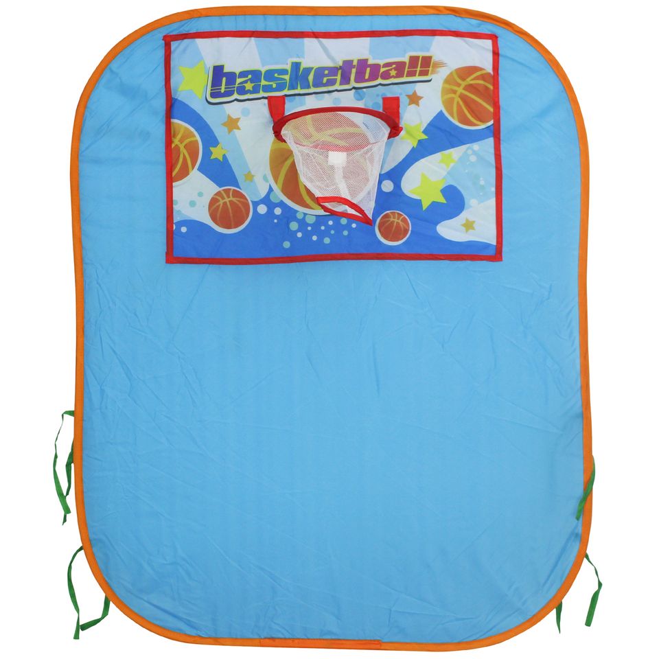Playtime Foldable Ball Pit Basketball  Animal Theme - Blue - Baby Moo