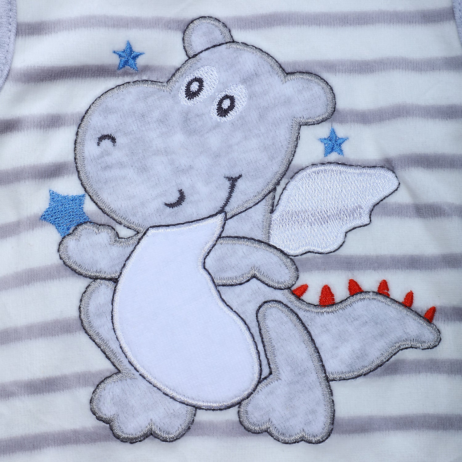 Flying Dinosaur Infant 2 Piece Full Sleeves Tshirt And Romper Set - Grey - Baby Moo