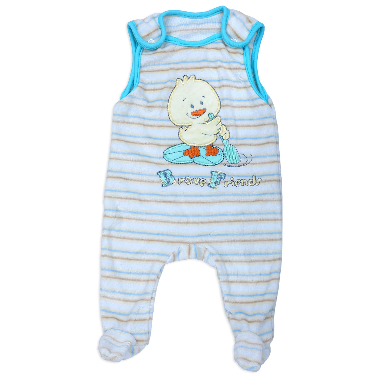 Brave Duck Infant 2 Piece Full Sleeves Tshirt And Romper Set - Multicolur - Baby Moo