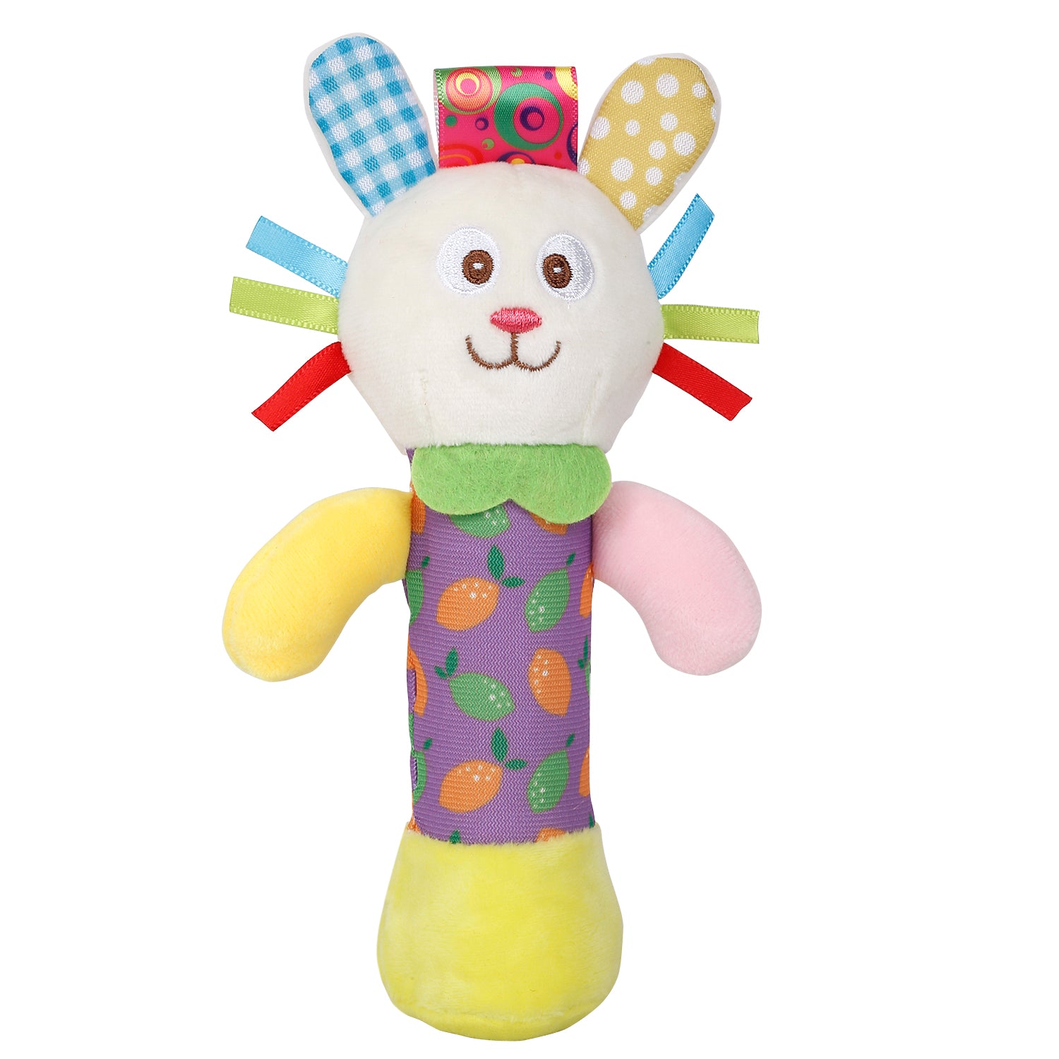 Hungry Rabbit Multicolour Handheld Rattle Toy - Baby Moo